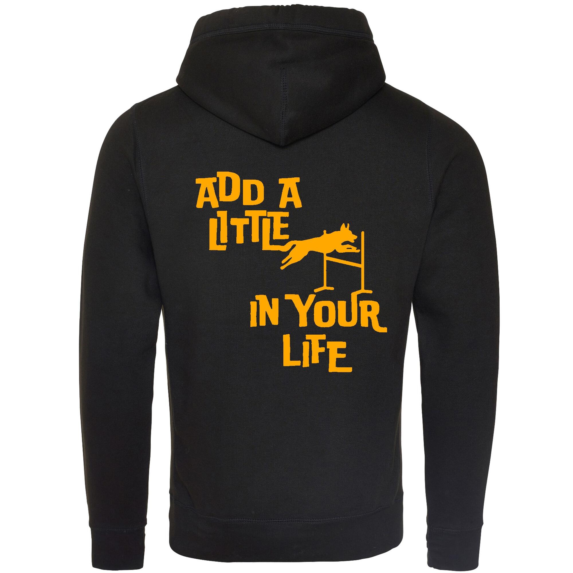 Cross Neck Hoodies with Add a Little Jump Orange Print - Agility Lifestyle Collection