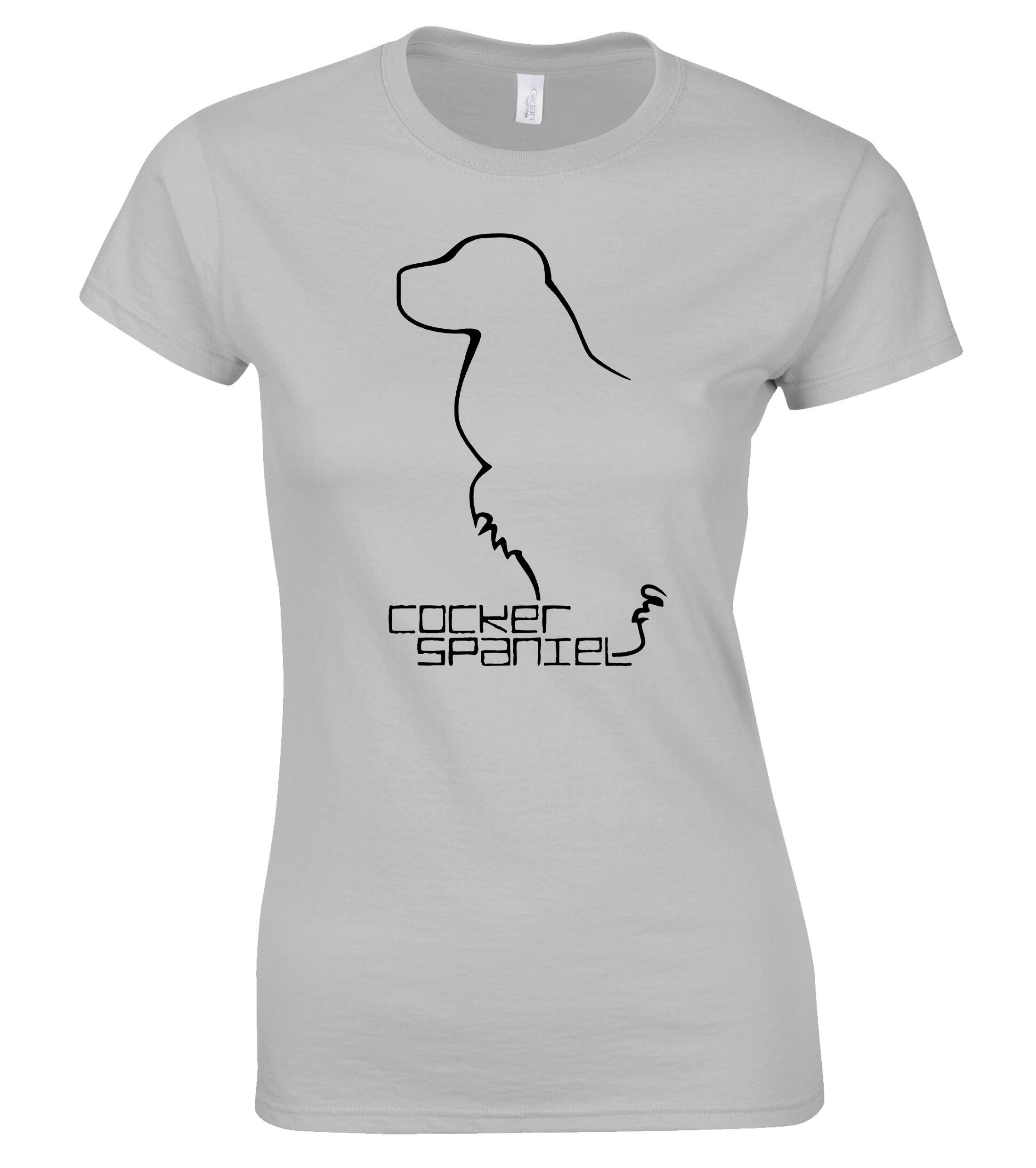 Cocker Spaniel Dog Breed Design Female Roundneck T-shirt – A Must-Have for Every Cocker Spaniel Fan