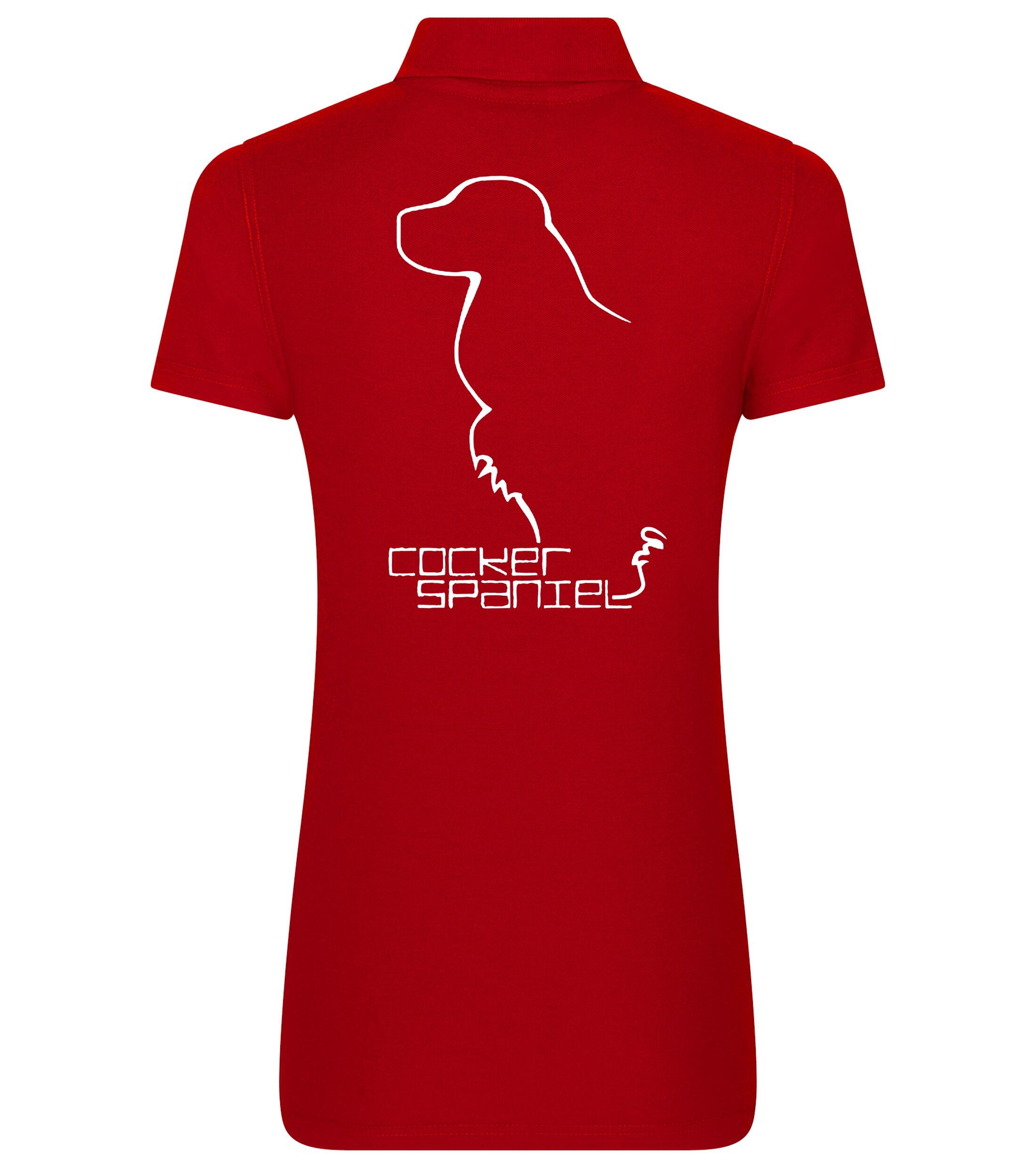 Women’s Cotton Polo with Cocker Spaniel Dog Breed Design – Comfort for Every Cocker Spaniel Enthusiast