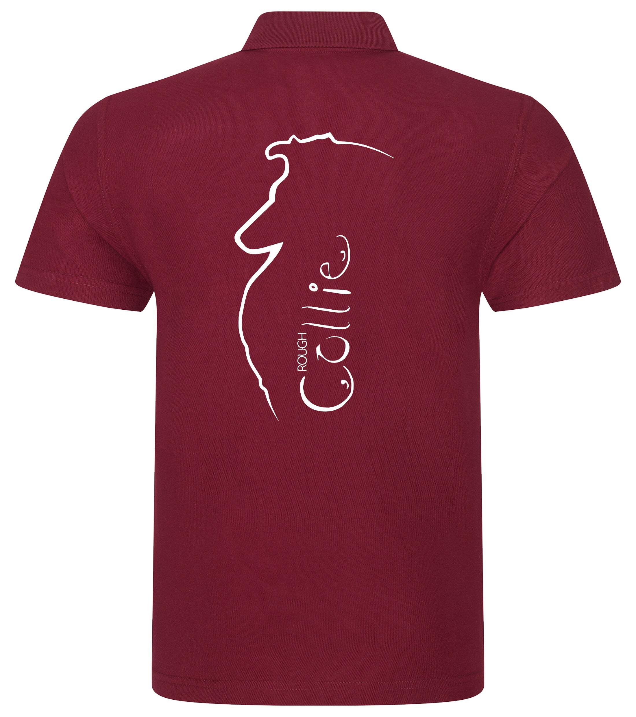 Unisex Cotton Polo with Collie (Rough) Dog Breed Design – Style for Every Rough Collie Enthusiast