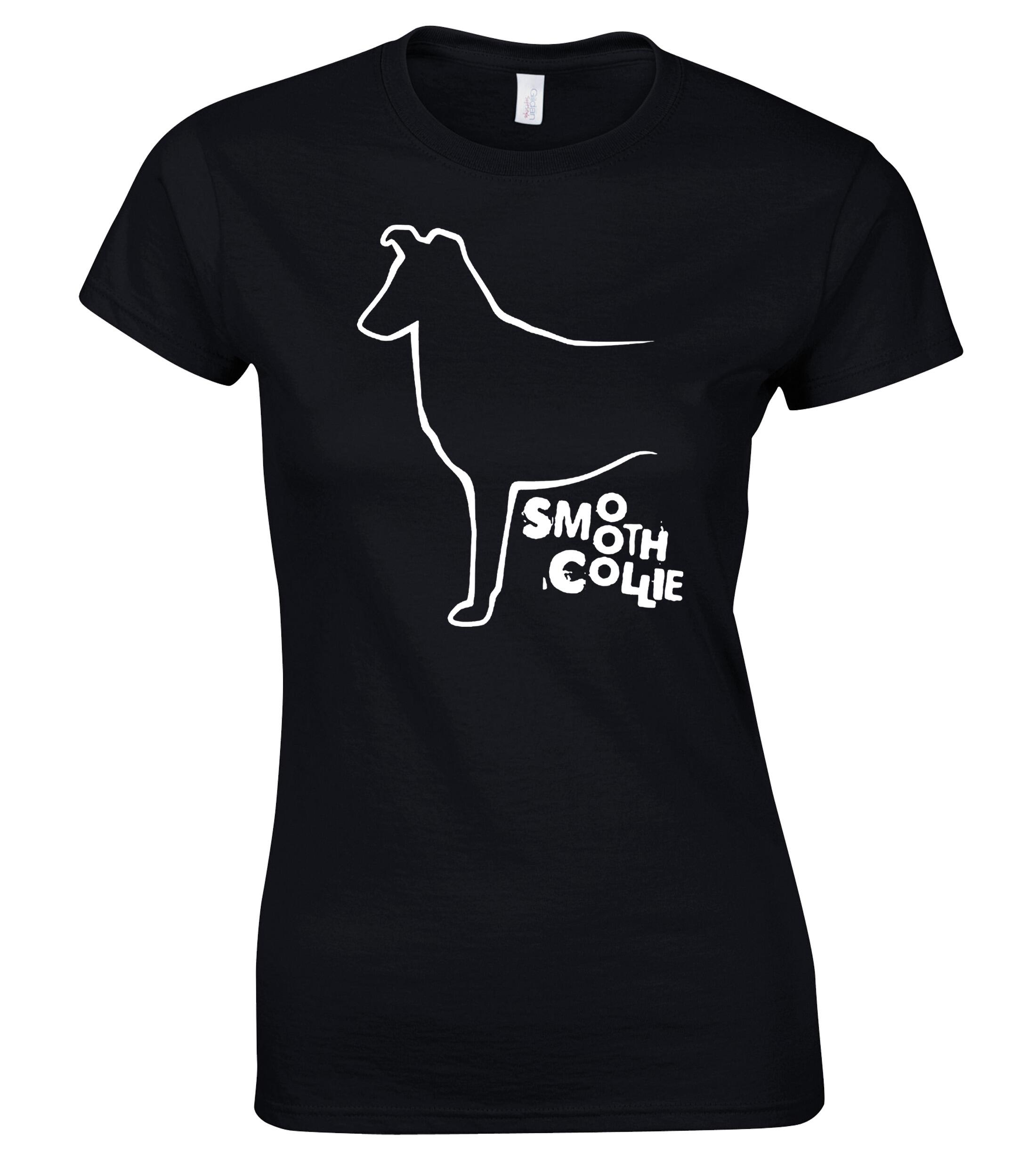 Female Roundneck T-shirt with Collie (Smooth) Dog Breed Design – A Must-Have for Every Collie Lover