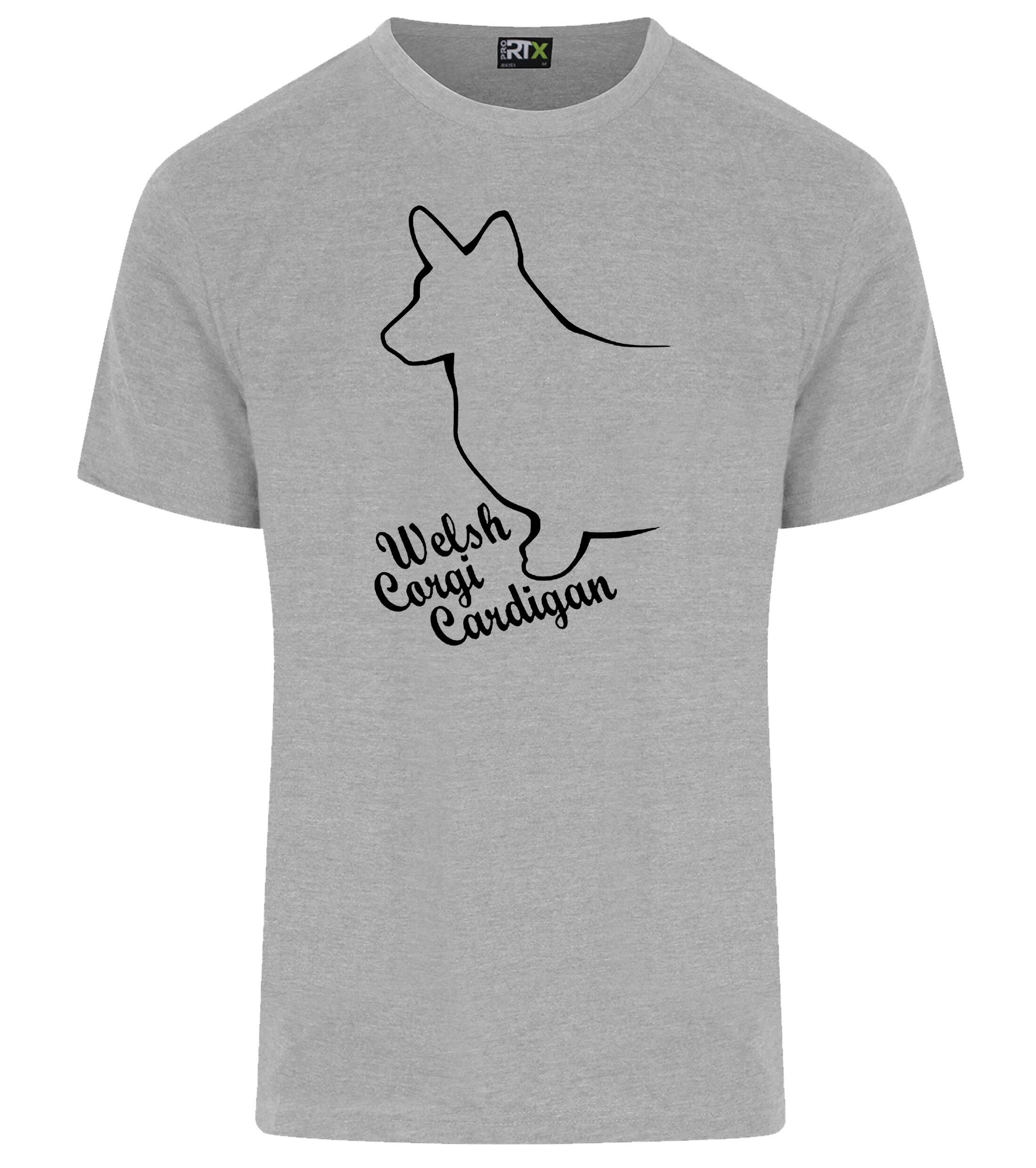 Unisex Roundneck T-shirt with Corgi Cardigan (Welsh) Dog Breed Design – Style for Corgi Enthusiasts