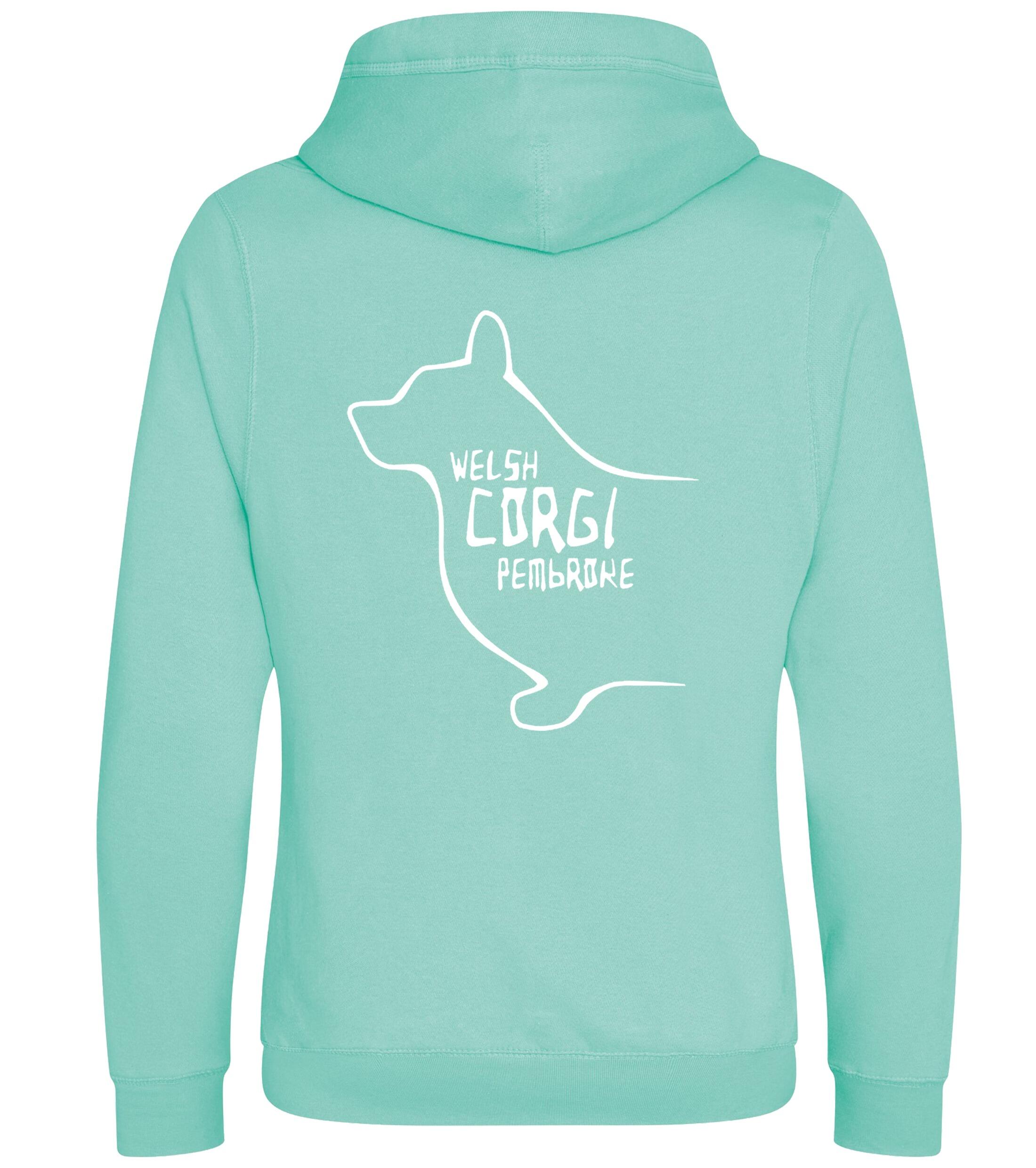 Unisex Crossneck Pullover Hoodie with Corgi Pembroke (Welsh) Dog Breed Design