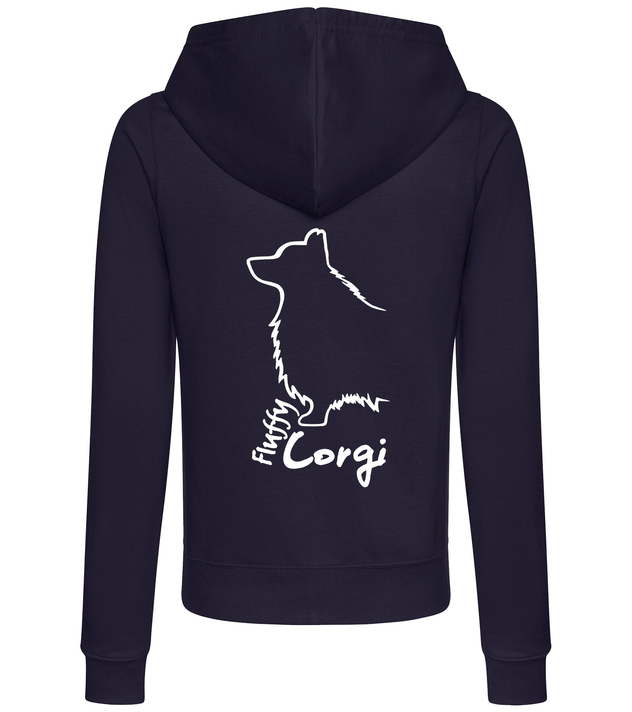 Corgi Fluffy Dog Breed Women’s Zipped Hoodie – Cozy & Perfect for Corgi Fluffy Lovers