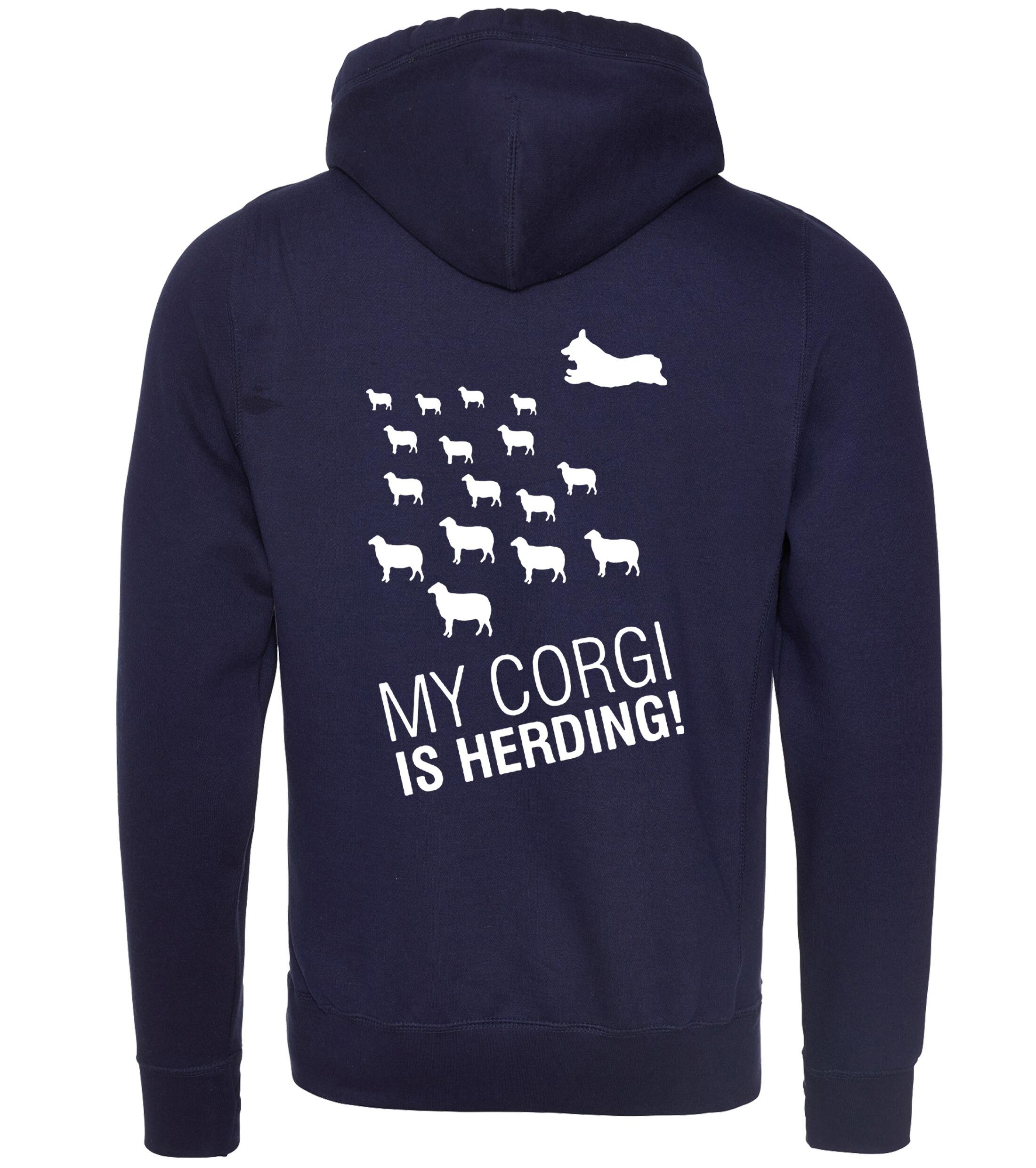 Unisex Crossneck Pullover Hoodie with Corgi Herding Dog Breed Design – Comfort for Corgi Herding Lovers