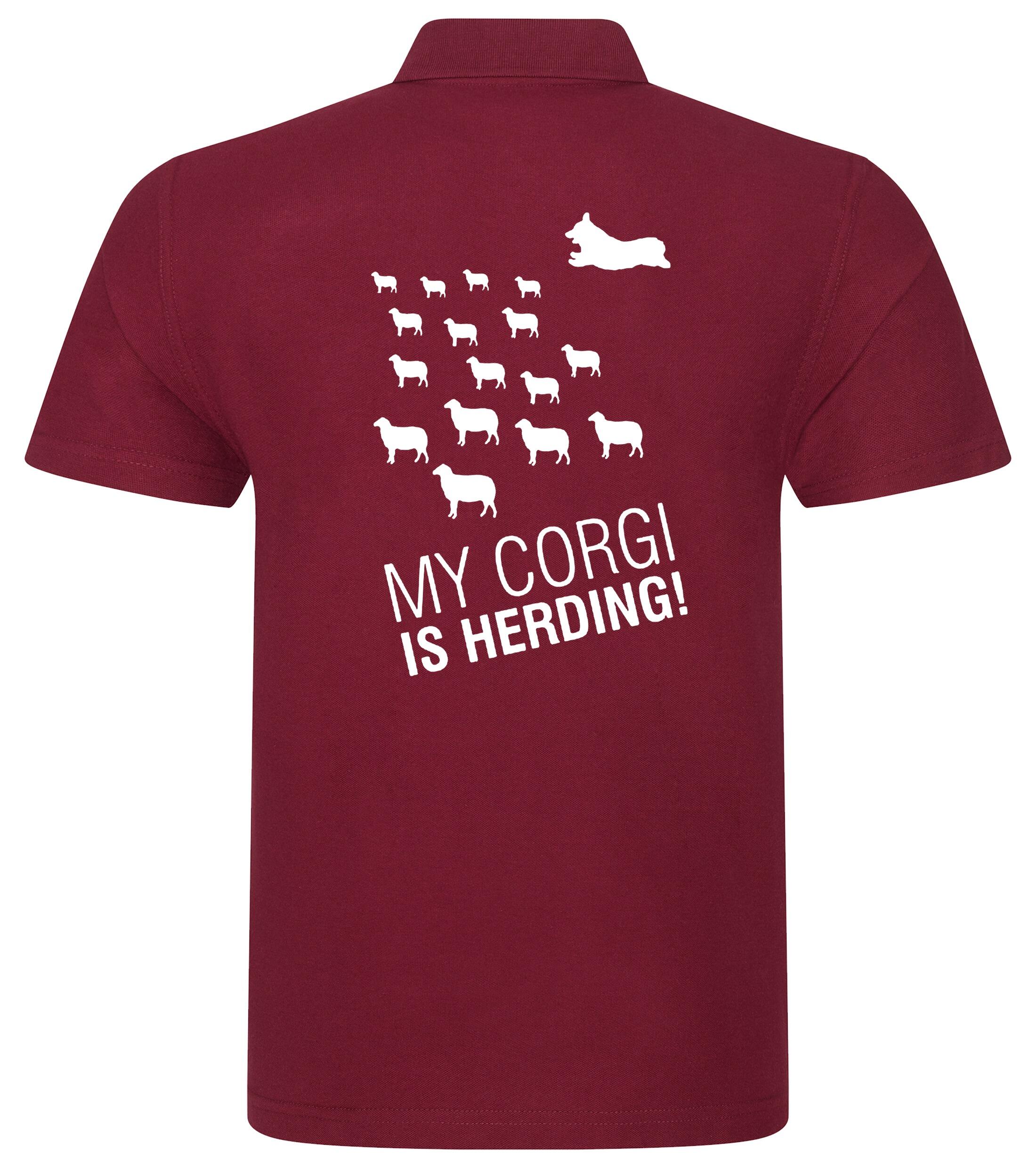 Unisex Cotton Polo with Corgi Herding Dog Breed Design – Style for Every Corgi Herding Enthusiast