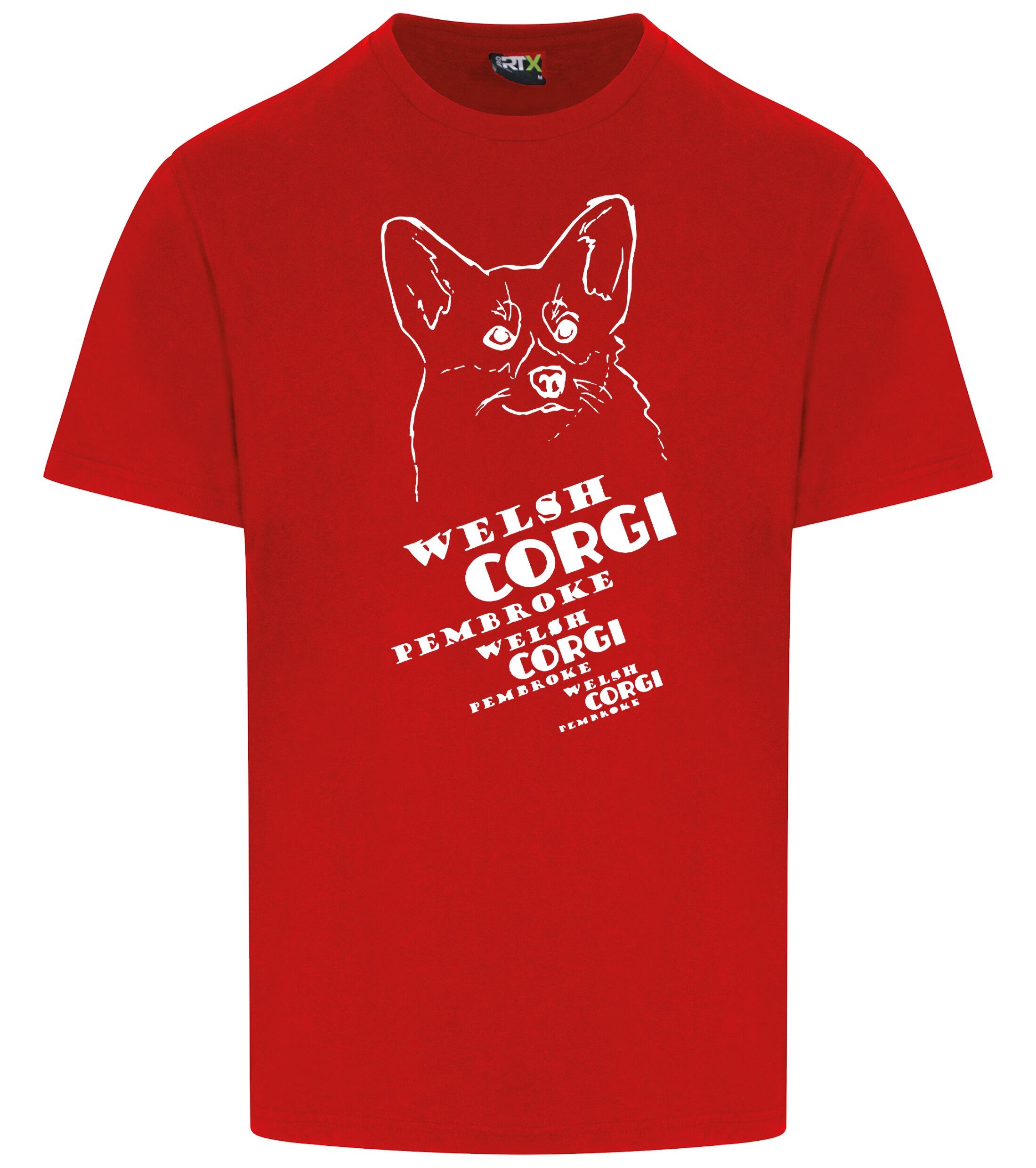 Unisex Roundneck T-shirt with Corgi Pembroke (Face) Dog Breed Design – Perfect for Corgi Lovers
