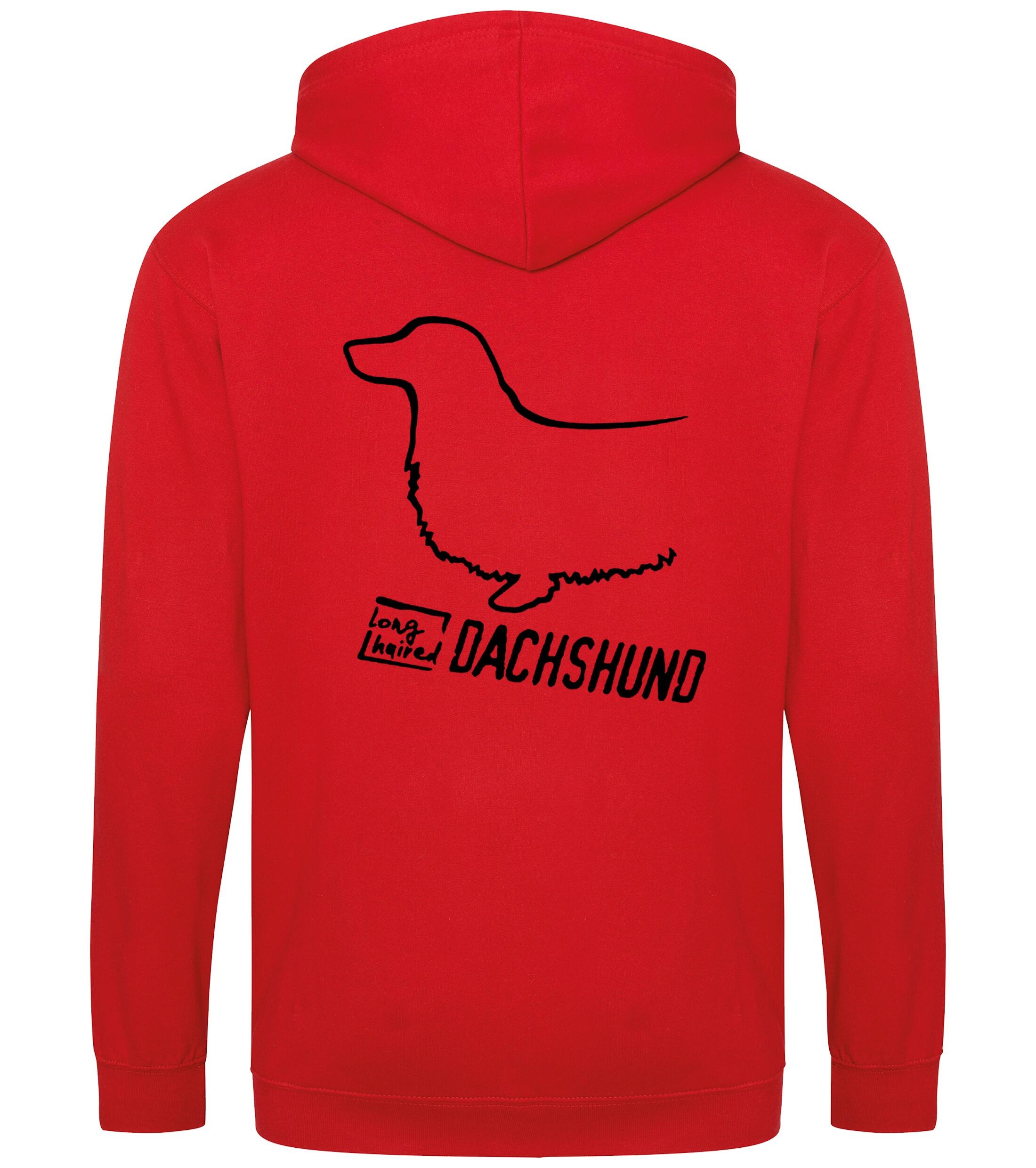 Dachshund (Longhaired) Dog Breed Design Zipped Hoodie – Comfort, Style, and Dachshund Pride