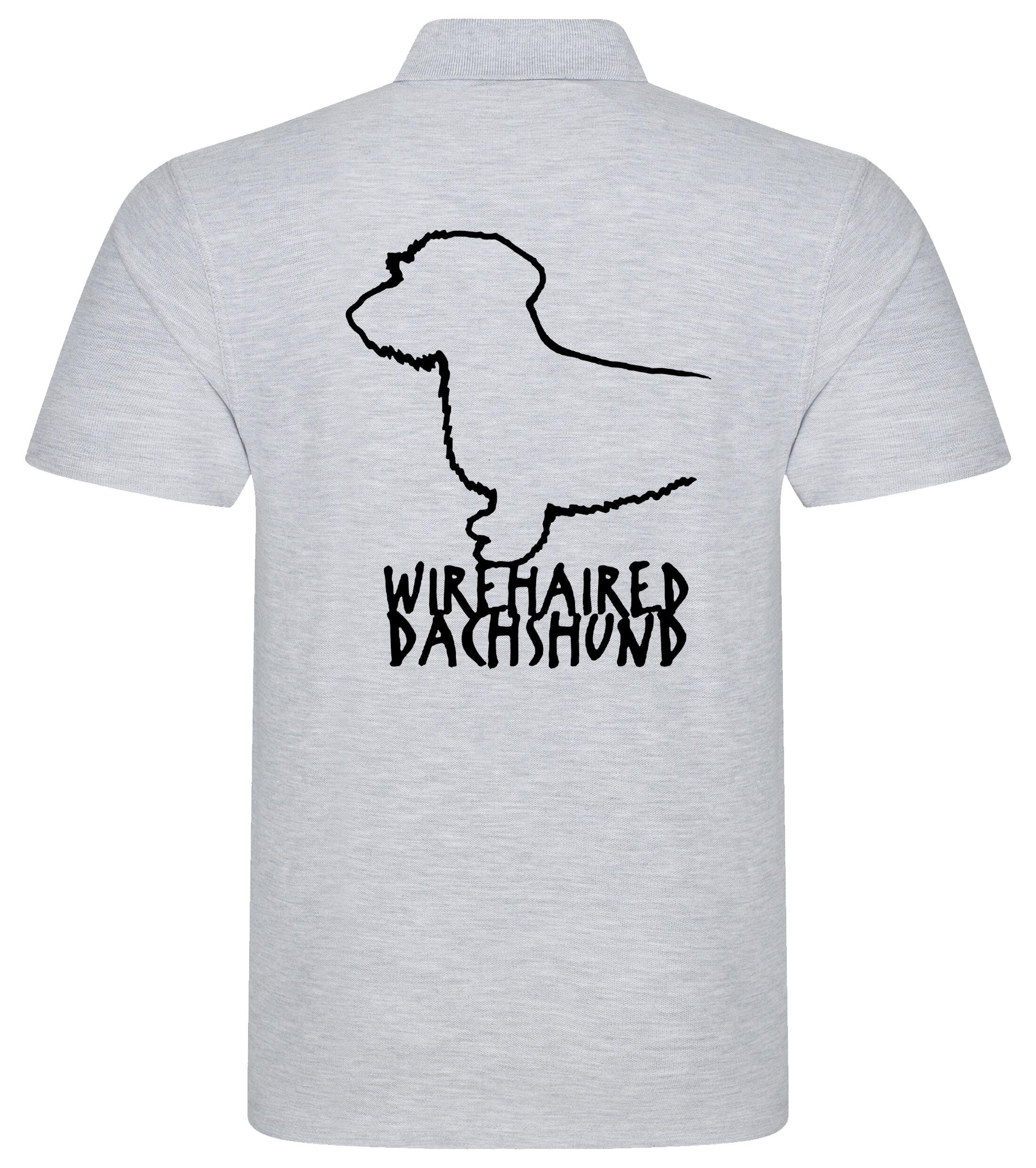 Dachshund (Wirehaired) Dog Breed Design Unisex Cotton Polo – Classic Style for Dachshund Lovers
