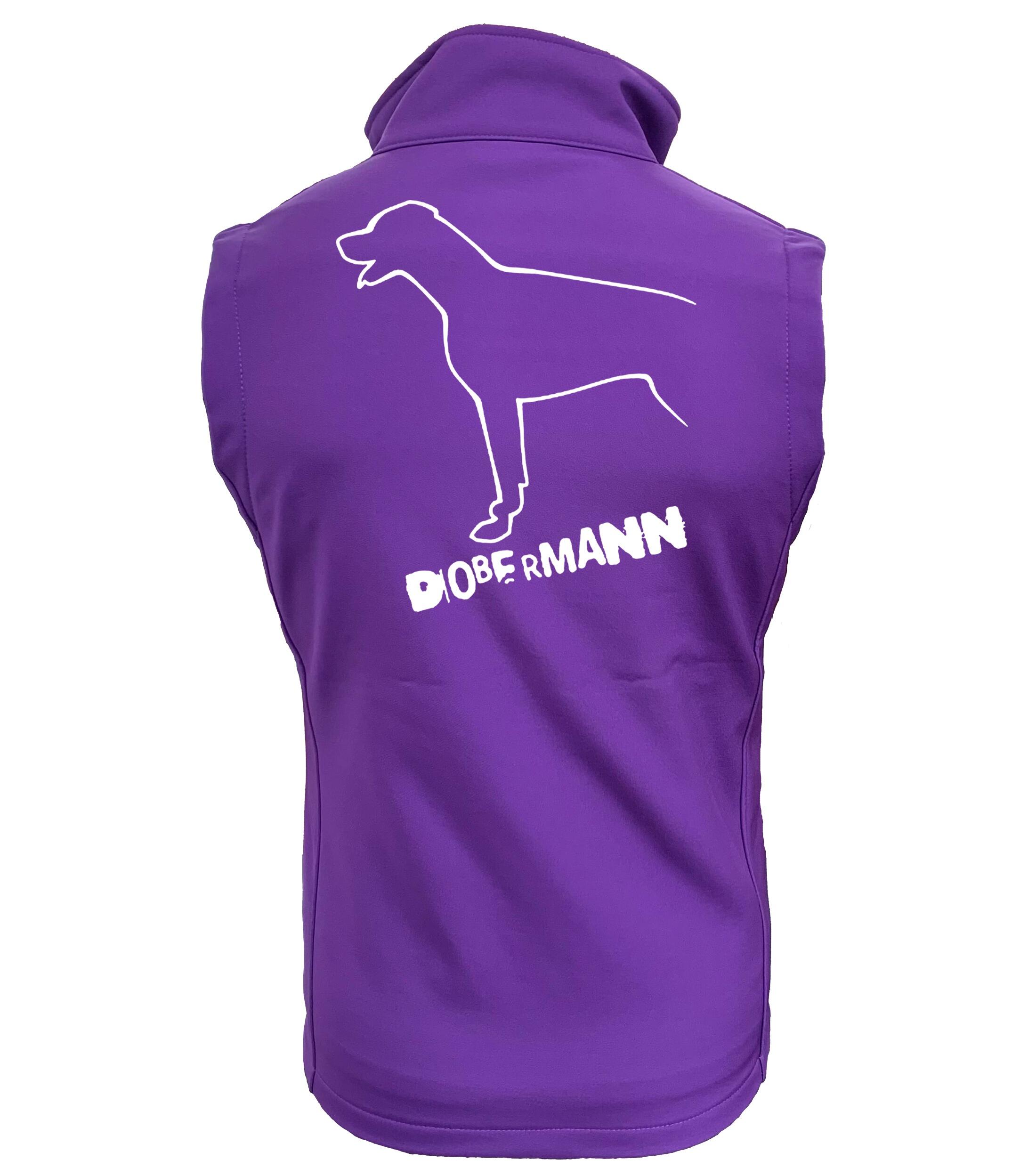 Dobermann (Outline) Design Unisex Softshell Gilet – Functional Style for Dobermann Enthusiasts