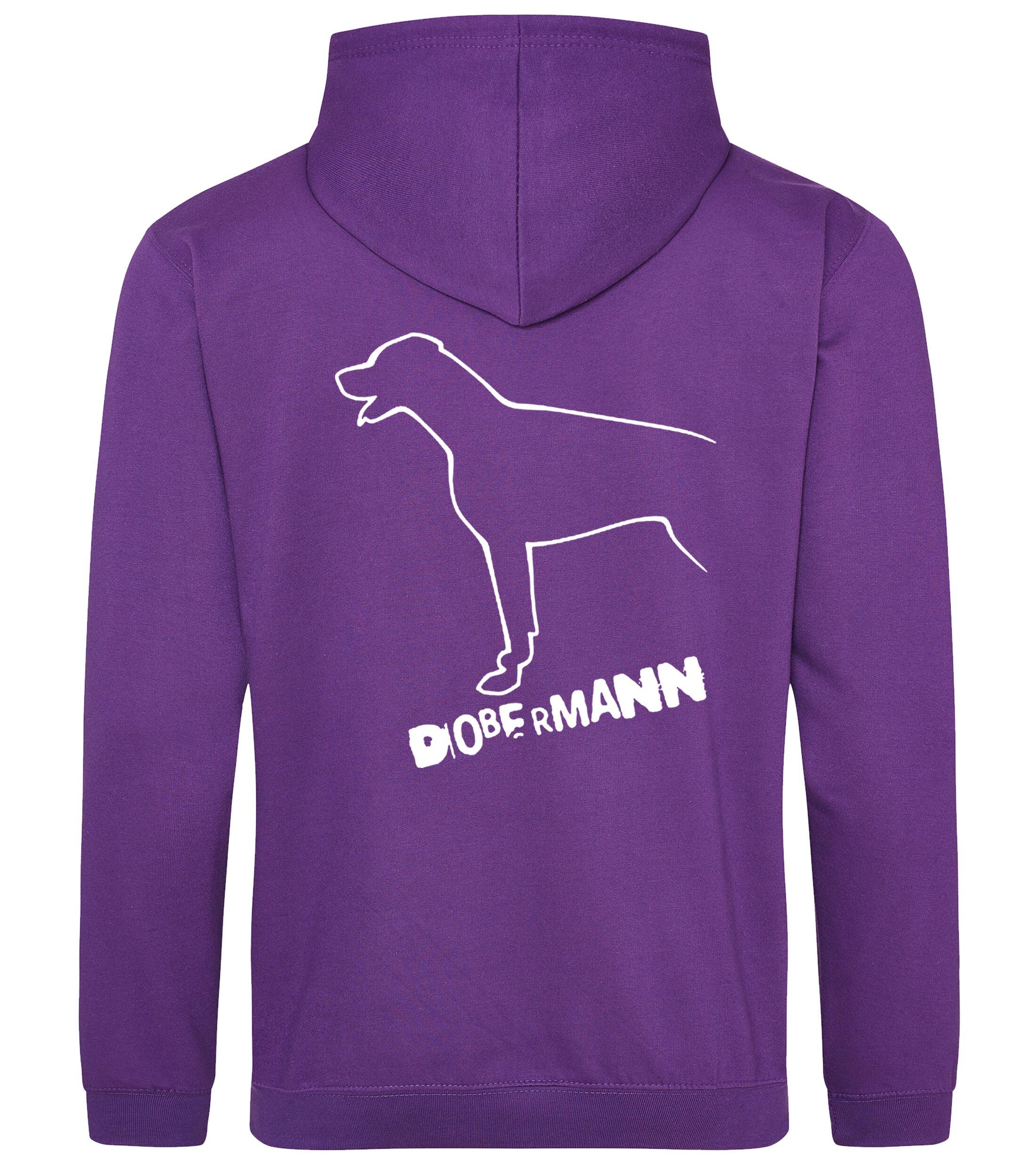 Dobermann (Outline) Design Pullover Hoodie – Stylish & Cozy for Dobermann Enthusiasts