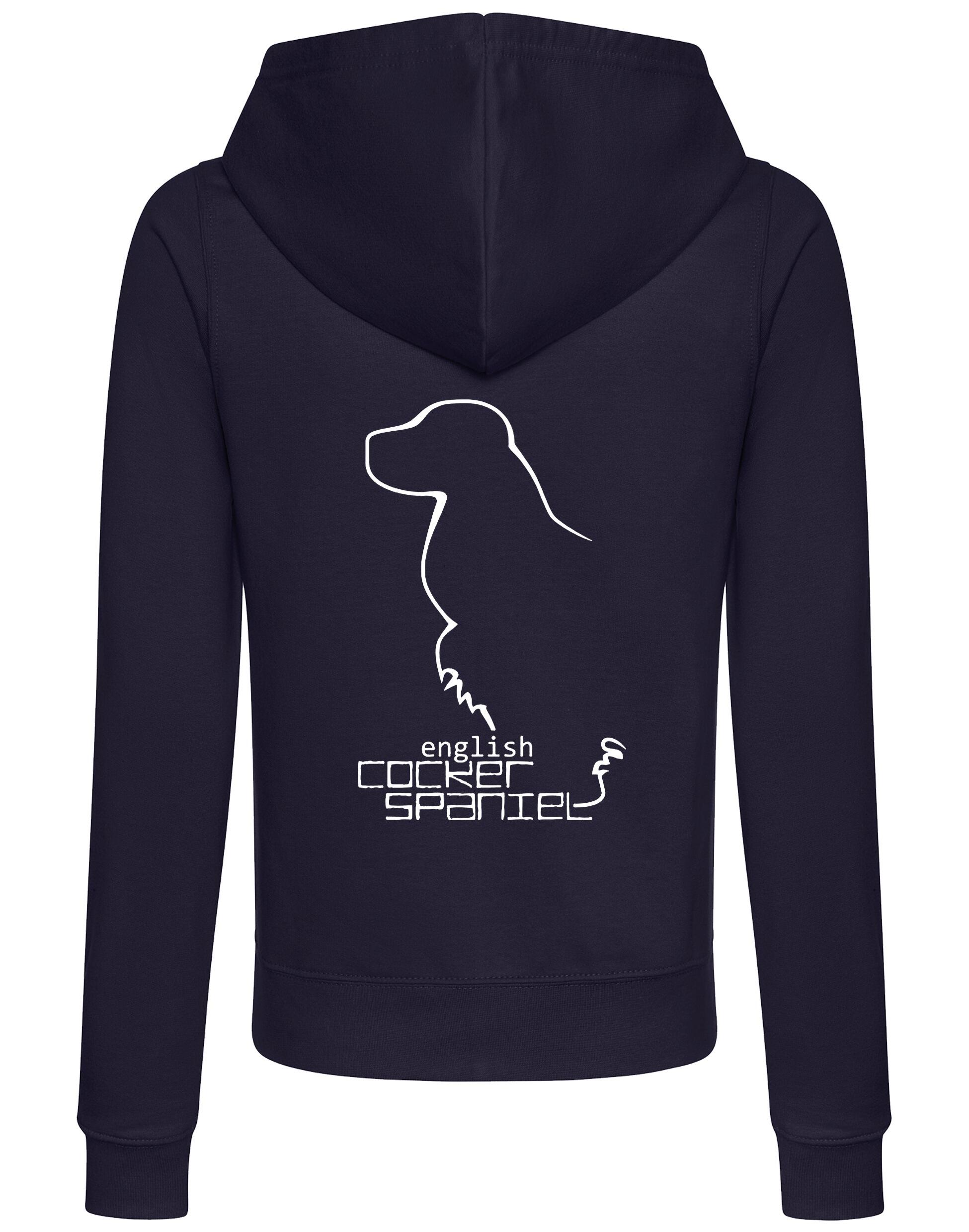 English Cocker Spaniel Dog Breed Women’s Zipped Hoodie – Style, Comfort, and Spaniel Pride