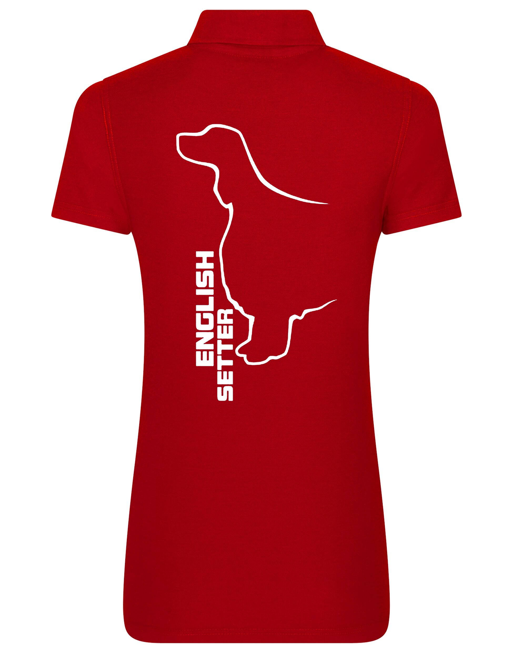 Women’s Cotton Polo with English Setter Design – A Stylish Must-Have for Setter Enthusiasts
