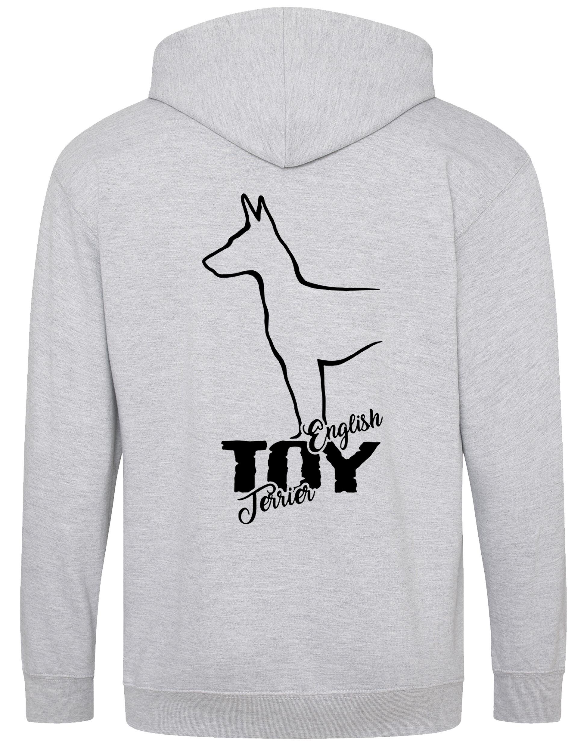 English Toy Terrier Dog Breed Zipped Hoodie – Comfort, Style, and Terrier Pride