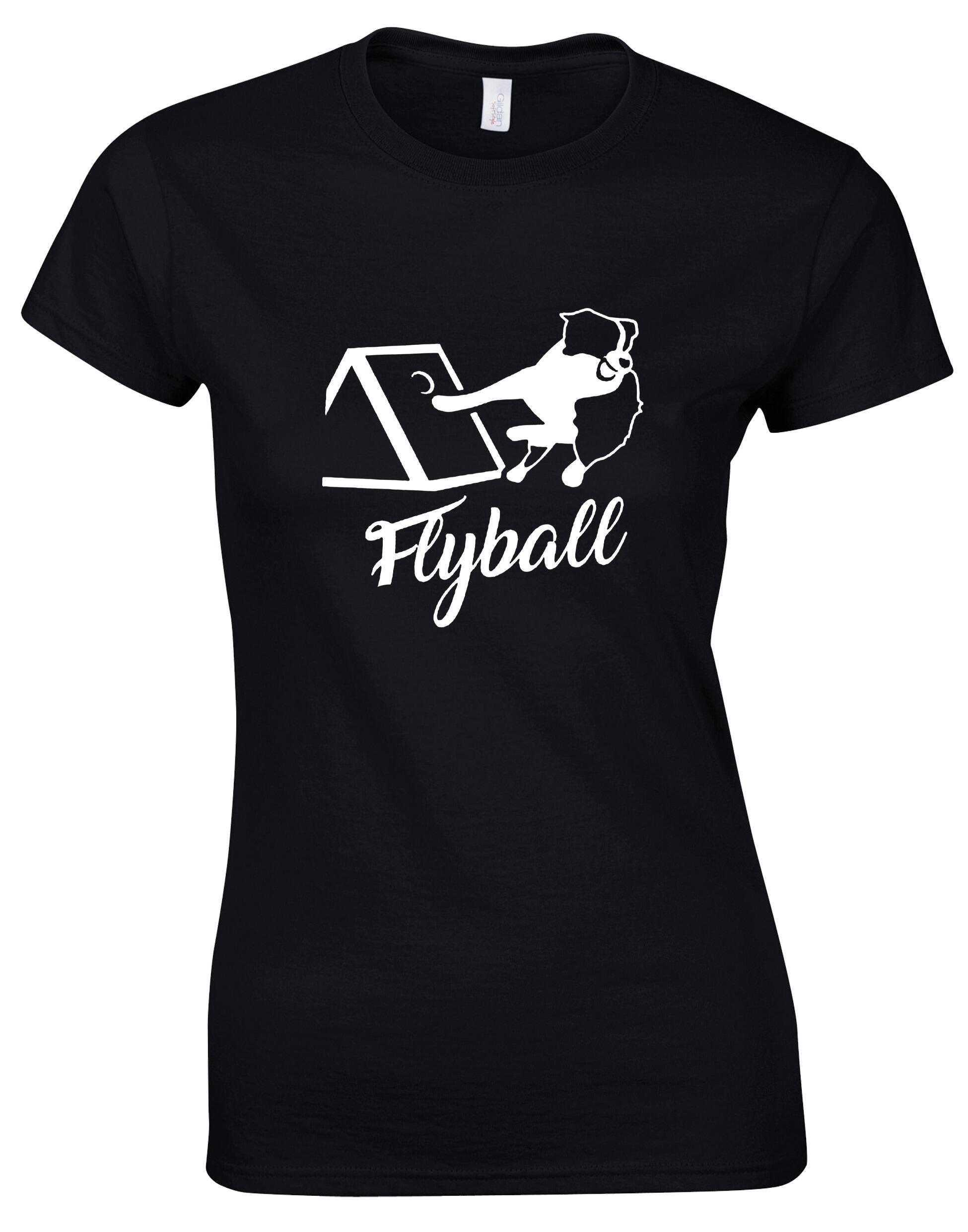 Flyball Female Roundneck T-Shirt – Comfort and Style for Flyball Enthusiasts