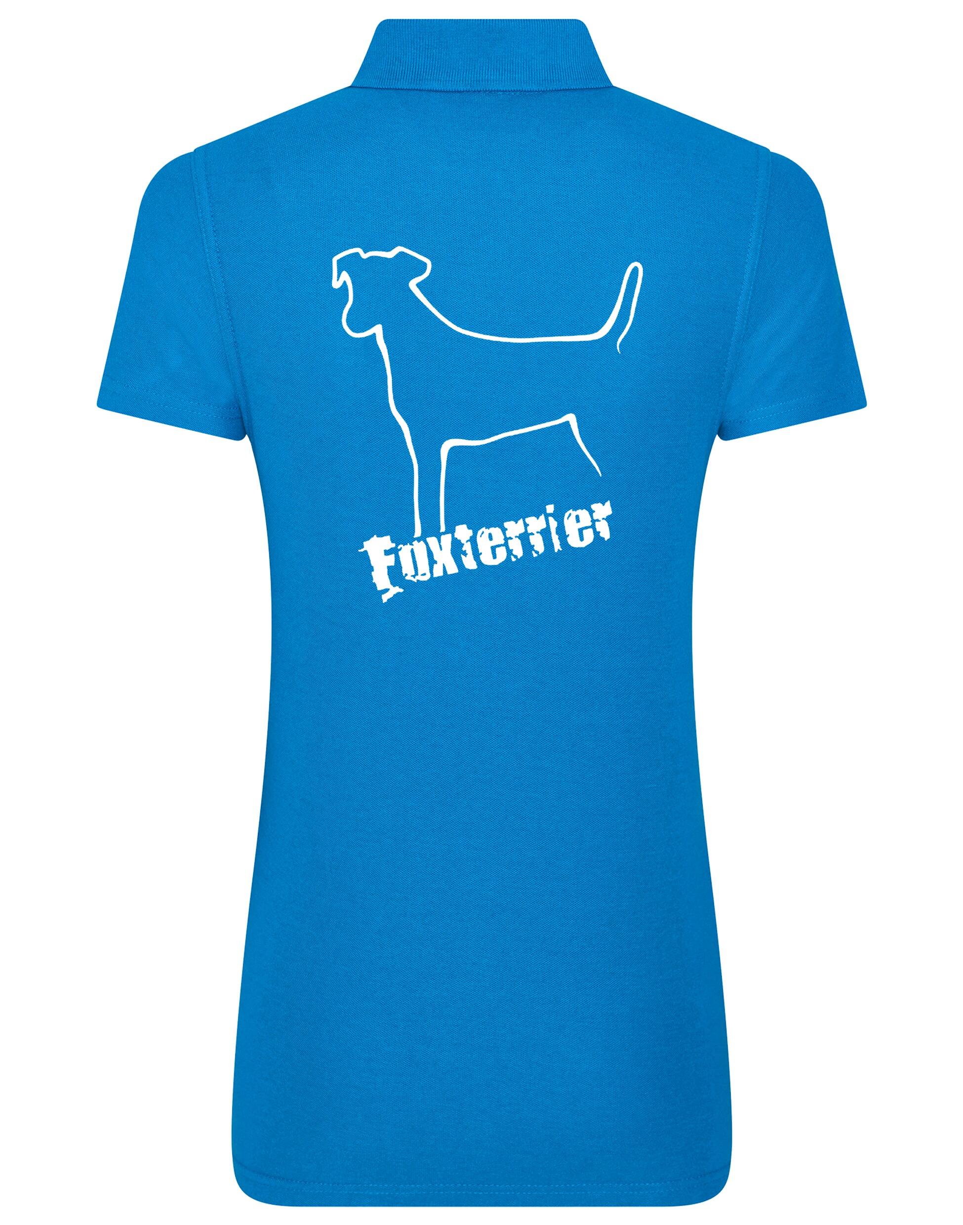 Women’s Cotton Polo with Fox Terrier Design – Stylish Apparel for Terrier Lovers