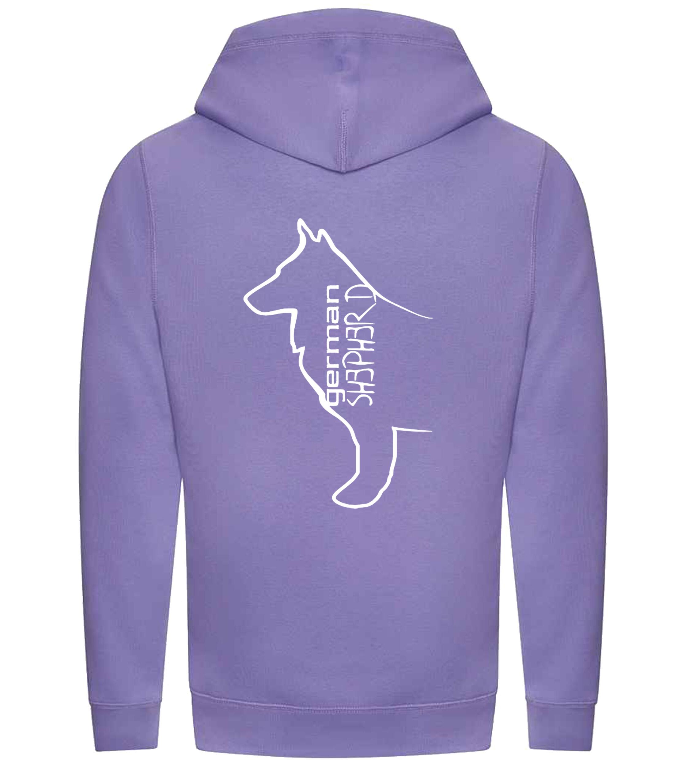 German Shepherd Outline Unisex Crossneck Pullover Hoodie – A Must-Have for German Shepherd Fans