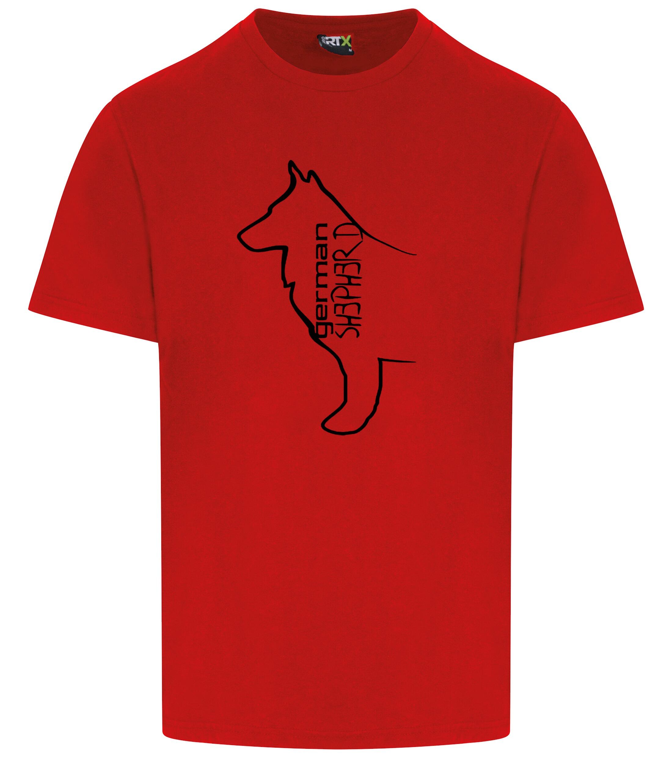 German Shepherd Outline Unisex Roundneck T-shirt – Style for Every Shepherd Enthusiast