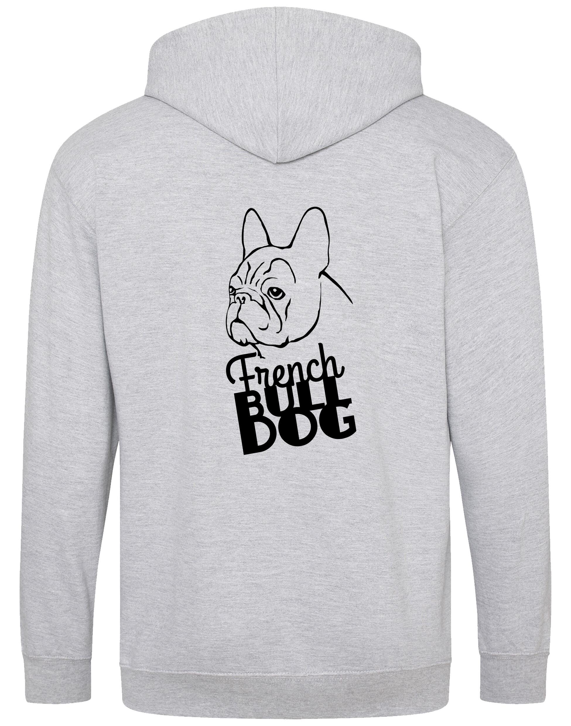 French Bulldog (Head) Zipped Hoodie – Comfort, Style, and Bulldog Pride