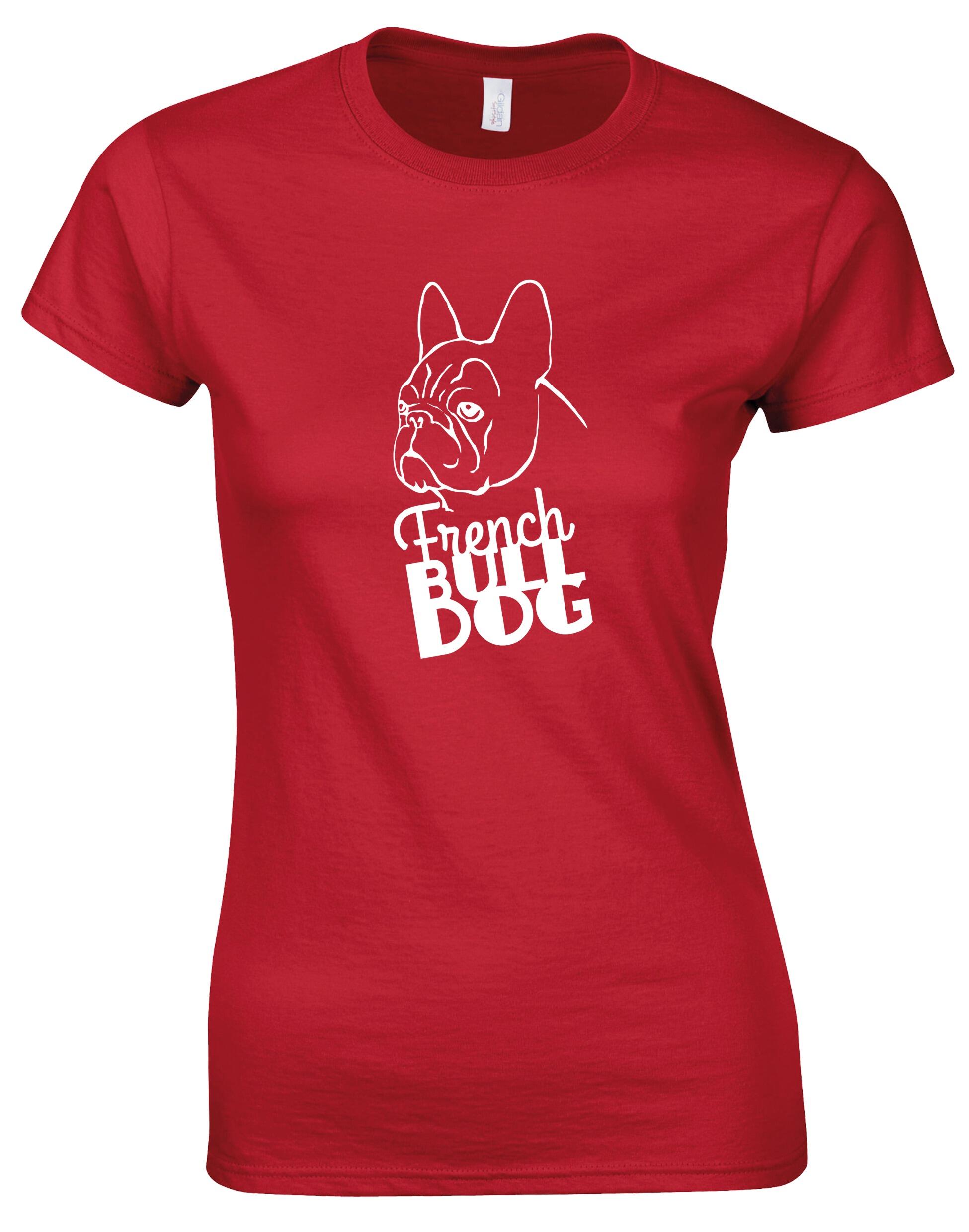 French Bulldog (Head) Female Roundneck T-shirt – Effortless Style for Bulldog Enthusiasts