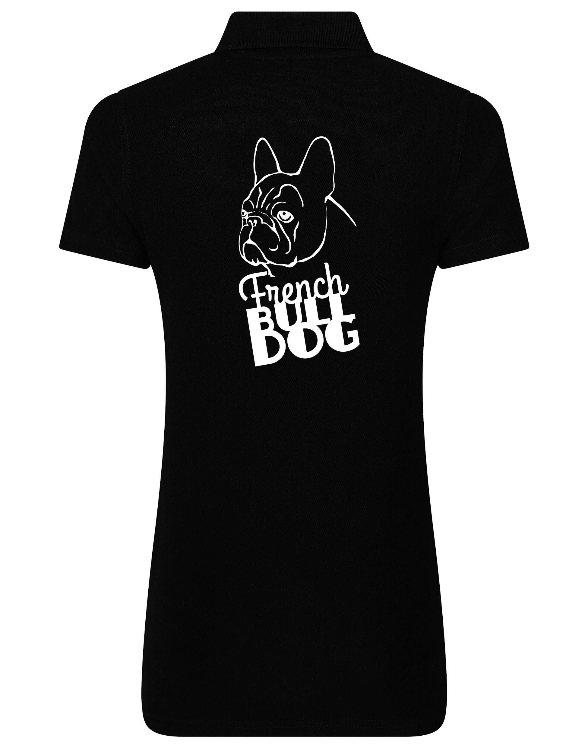 Women’s Cotton Polo with French Bulldog (Head) Design – Chic Style for Frenchie Fans