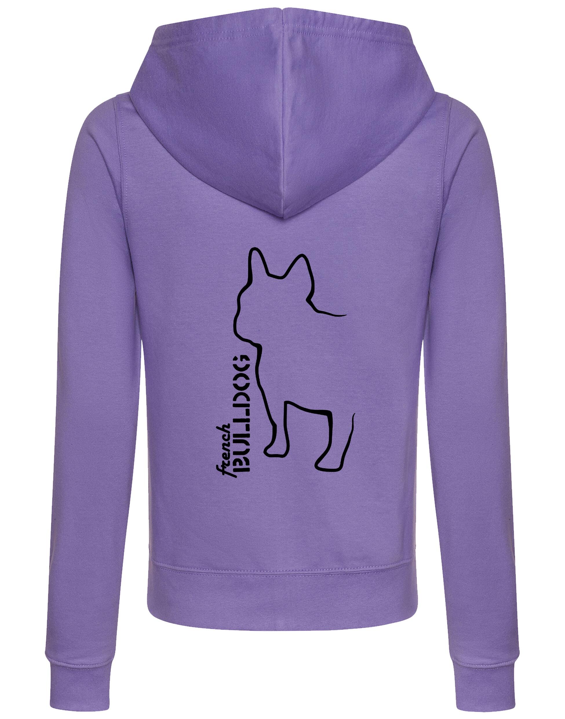 French Bulldog (Outline) Women’s Zipped Hoodie – Comfort, Style, and Bulldog Pride