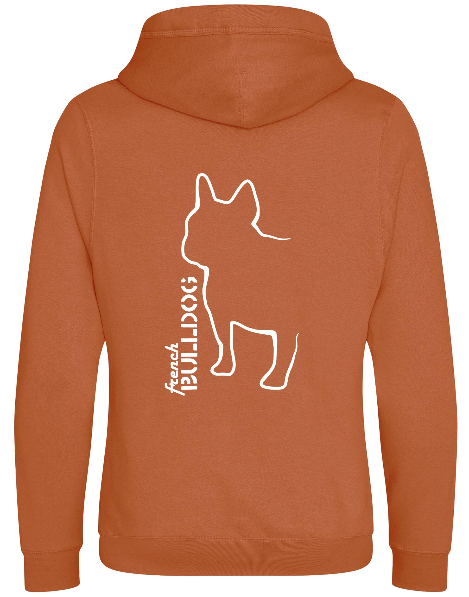 French Bulldog (Outline) Unisex Crossneck Pullover Hoodie – Stylish Comfort for Bulldog Enthusiasts