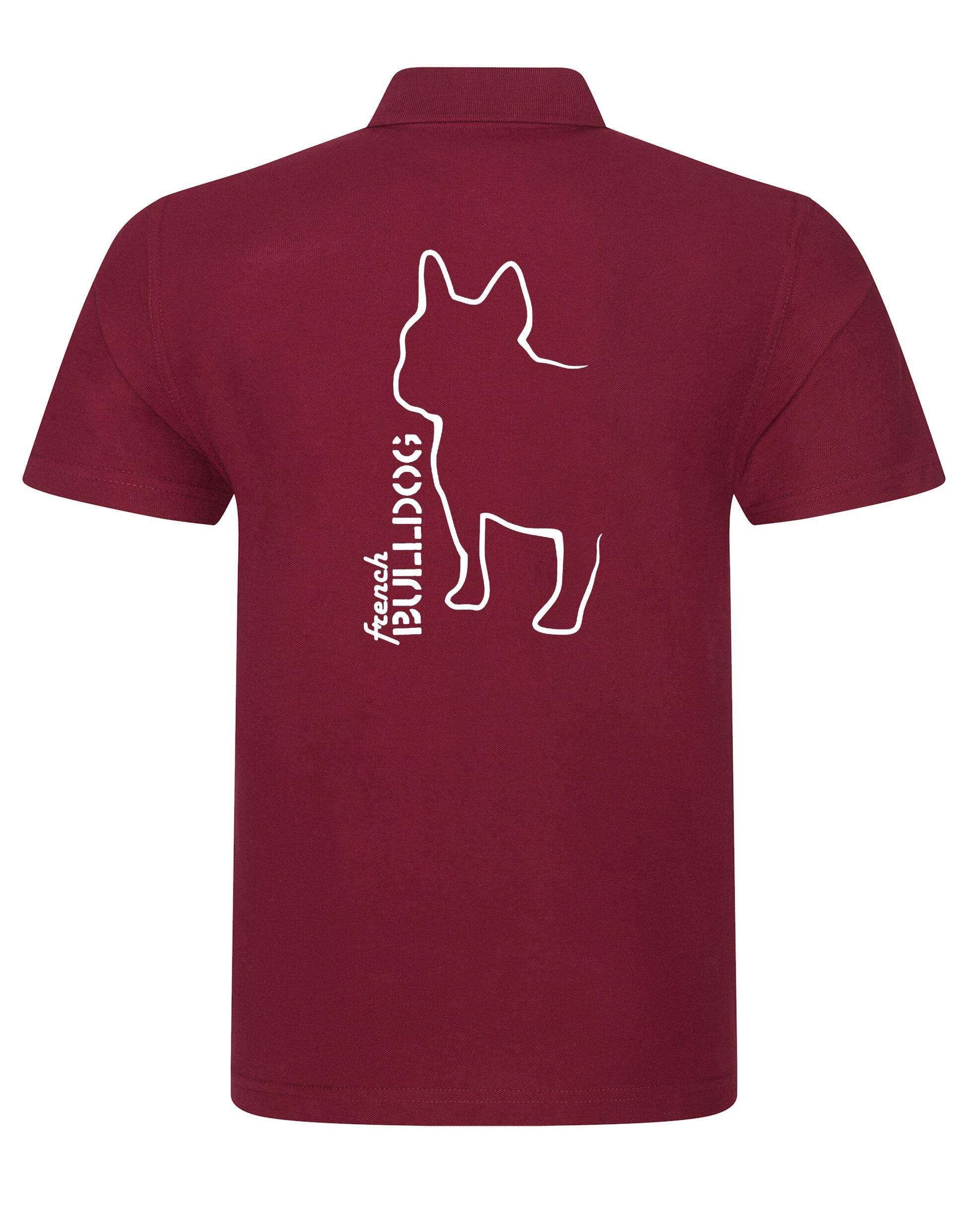 Unisex Cotton Polo with French Bulldog (Outline) Design – Timeless Comfort for Frenchie Enthusiasts