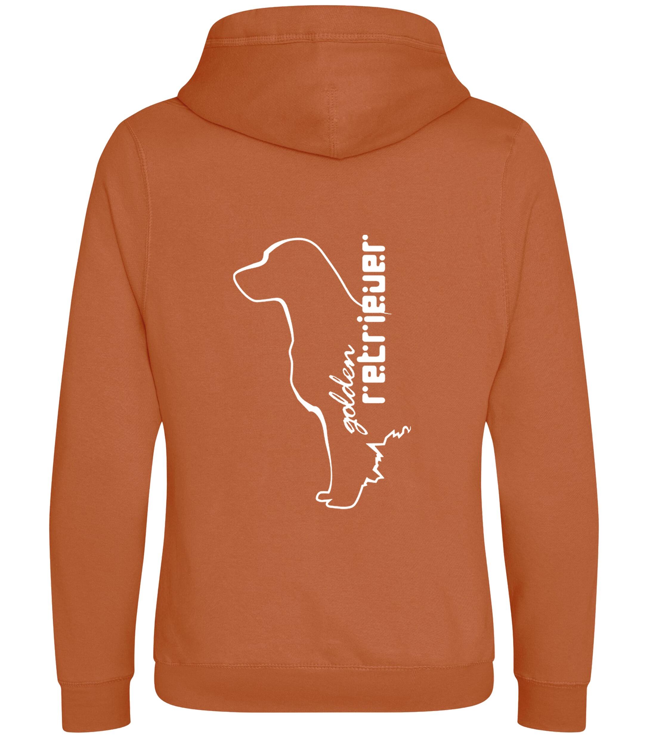 Golden Retriever crossneck pullover hoodie with a detailed breed design, heavy-blend fabric, brushed fleece interior, and a modern crossneck style, perfect for Golden Retriever enthusiasts.