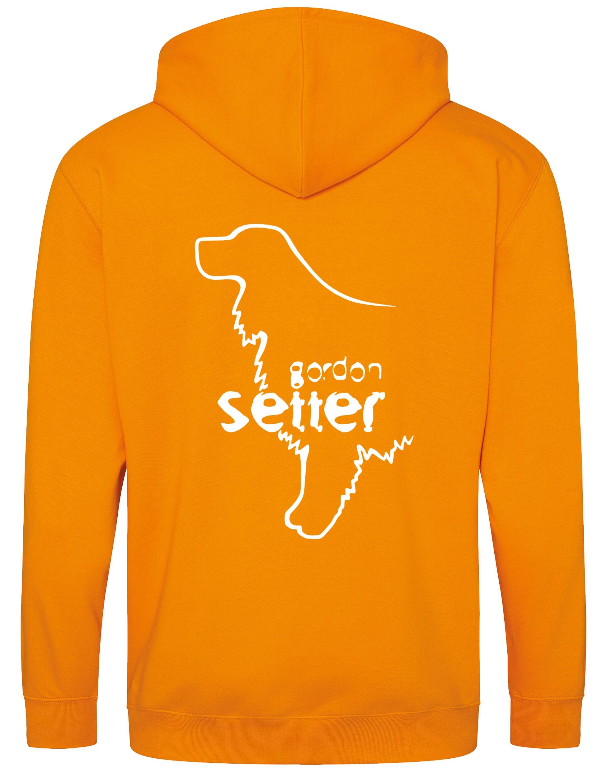 Zipped hoodie featuring exclusive Gordon Setter design, full-zip closure, brushed fleece interior, and practical front pockets for added warmth and style.