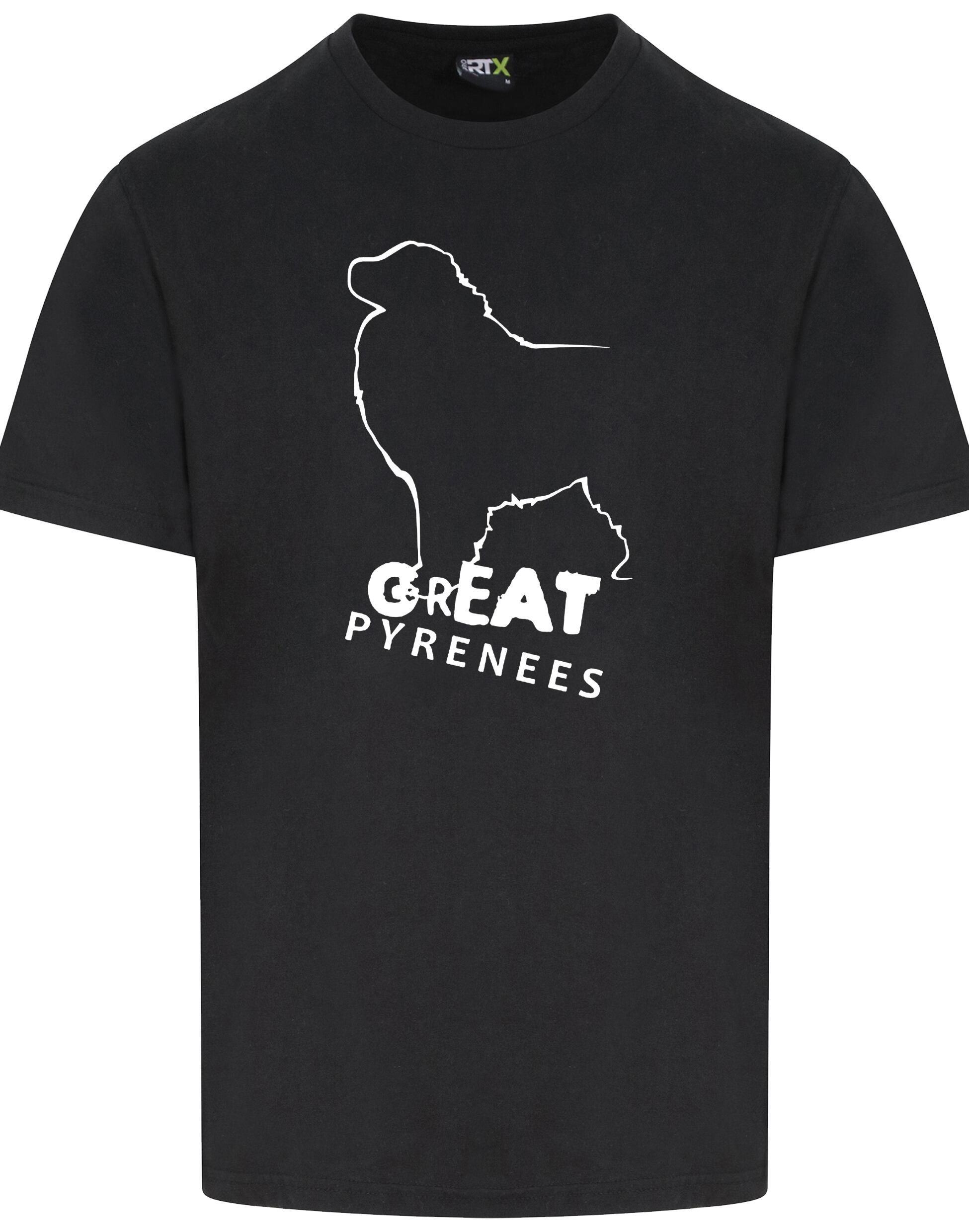 Unisex Roundneck T-shirt featuring a detailed Great Pyrenees design, crafted from breathable cotton with a relaxed fit for everyday comfort.