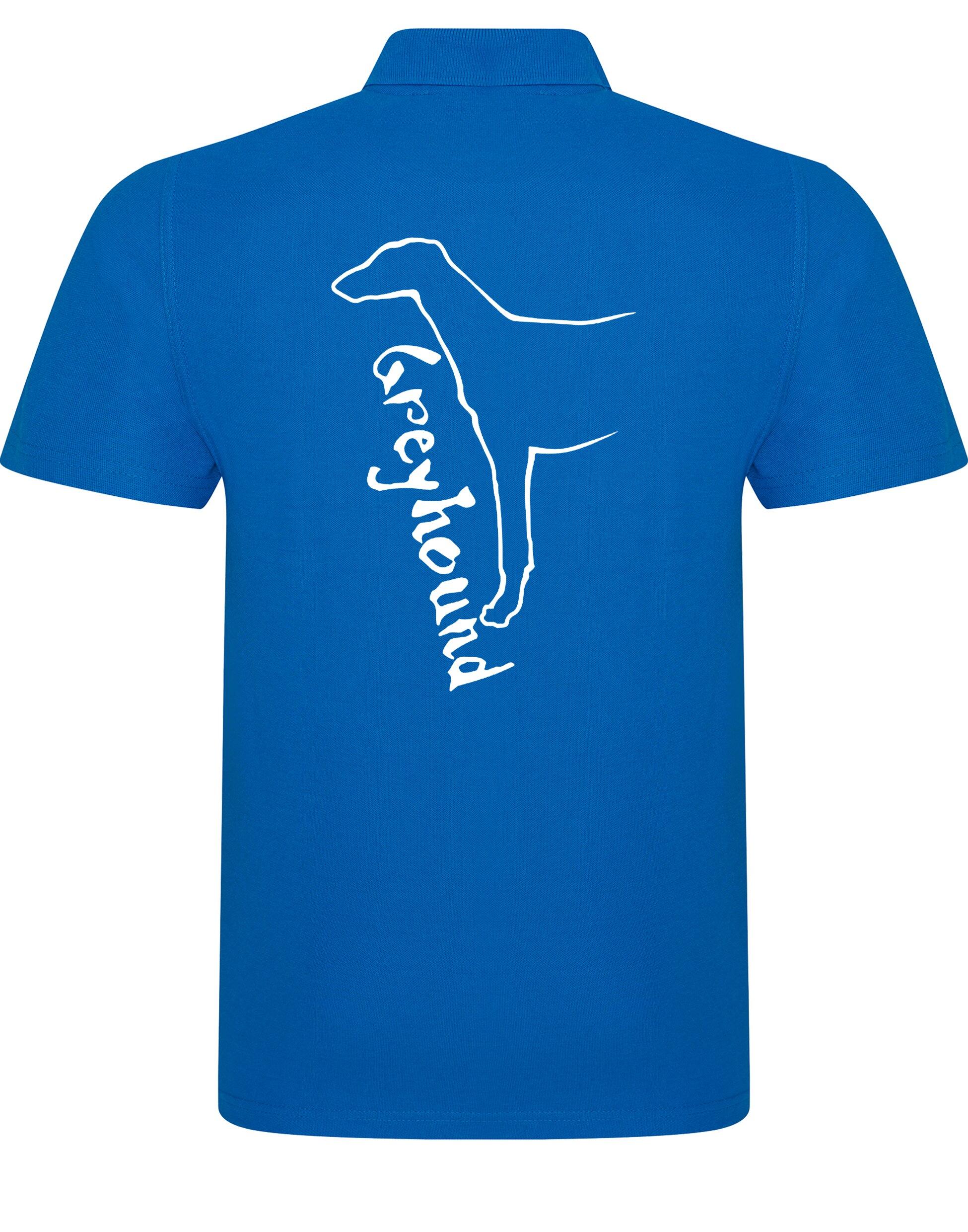 Unisex cotton polo with exclusive Greyhound design, featuring breathable fabric, a relaxed fit, and timeless style for dog lovers.