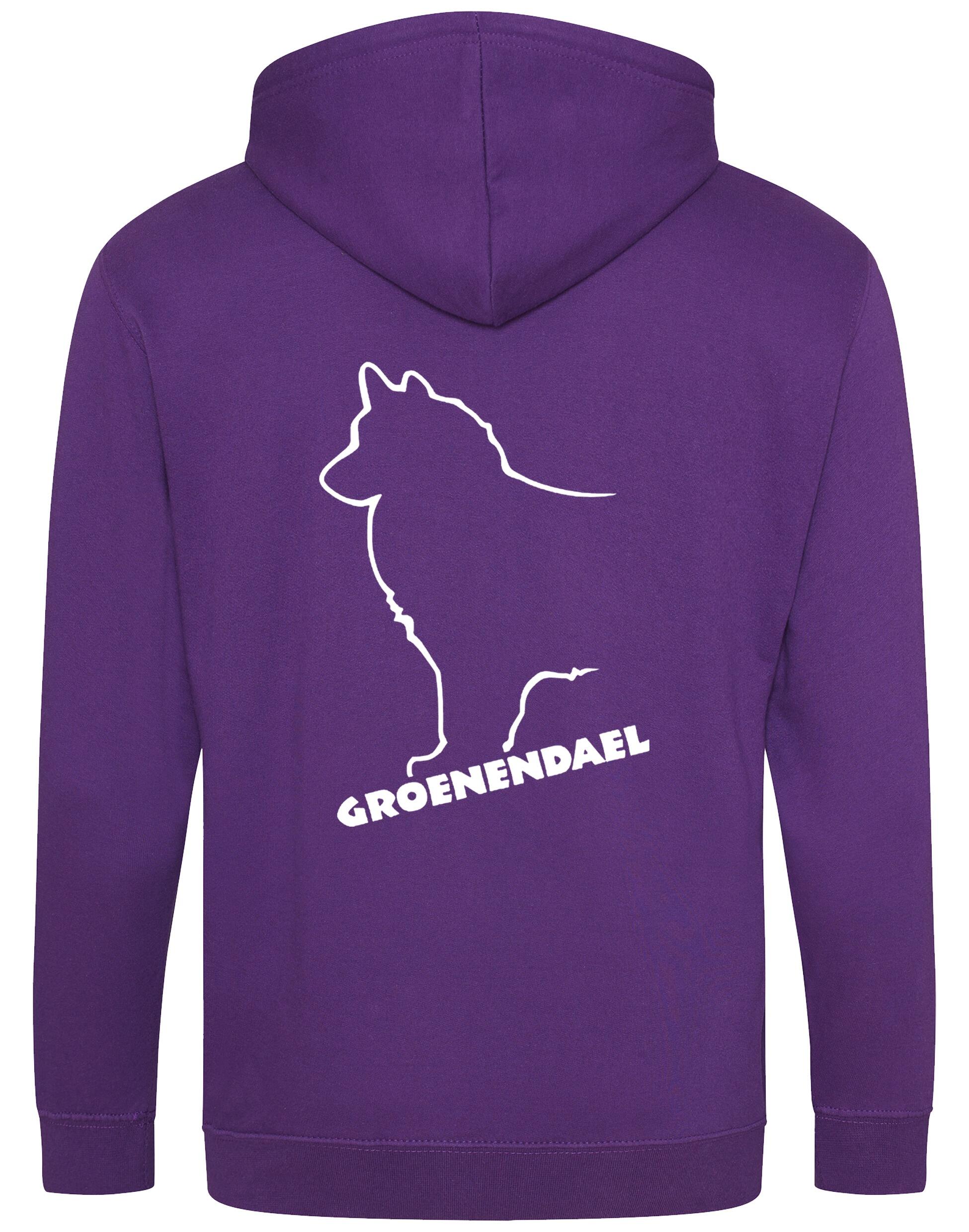 Groenendael Zipped Hoodie – Cozy fabric, full-zip design, and exclusive Groenendael breed graphic for proud owners.