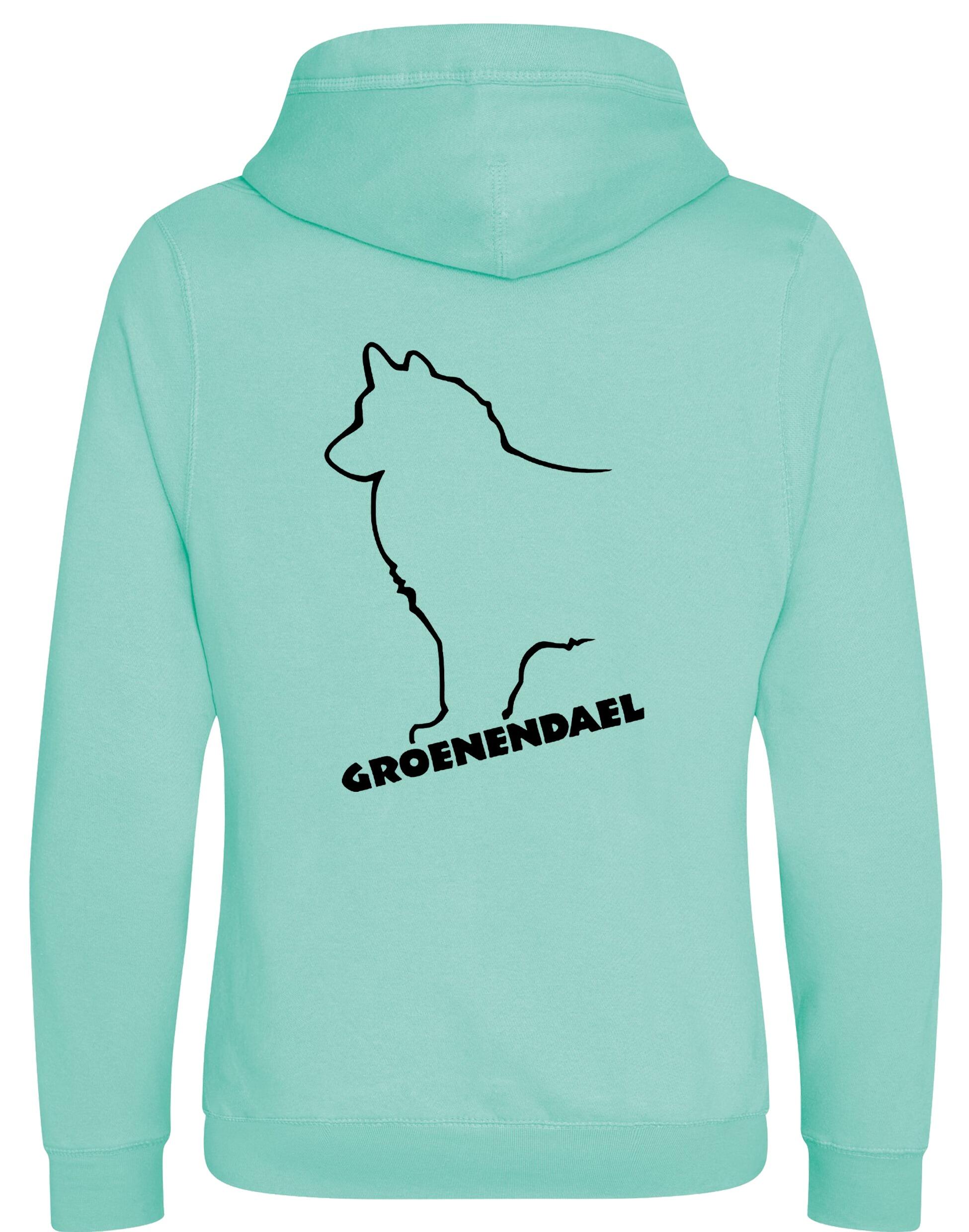 Groenendael Unisex Crossneck Pullover Hoodie – Cozy fabric, exclusive breed design, and modern style for Groenendael enthusiasts.