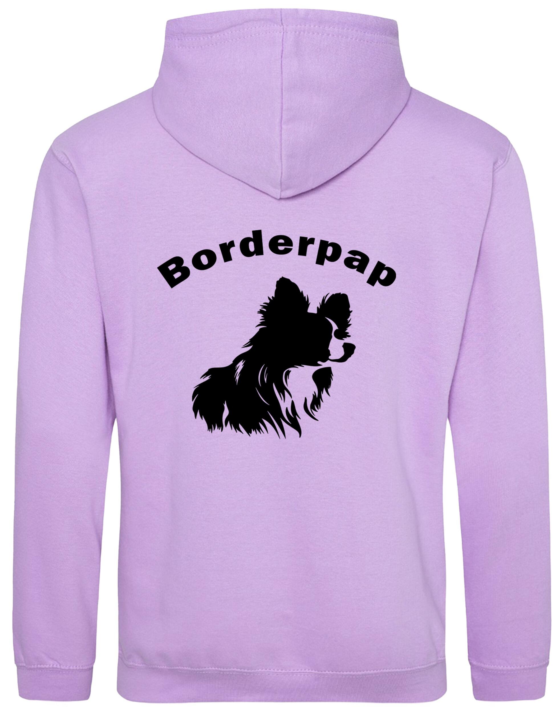 Border Pap Design Pullover Hoodie – Featuring exclusive Border Pap artwork, paw prints, and optional personalization for dog lovers.