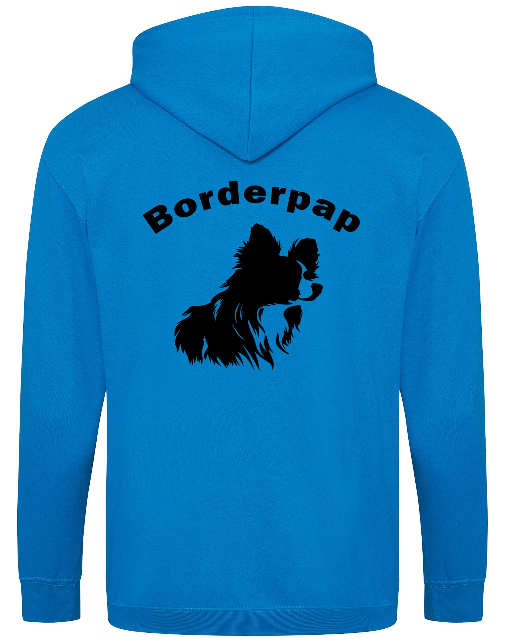 Border Pap Zipped Hoodie with Breed Graphic – Features exclusive design, customizable options, and cozy heavy-blend fabric.