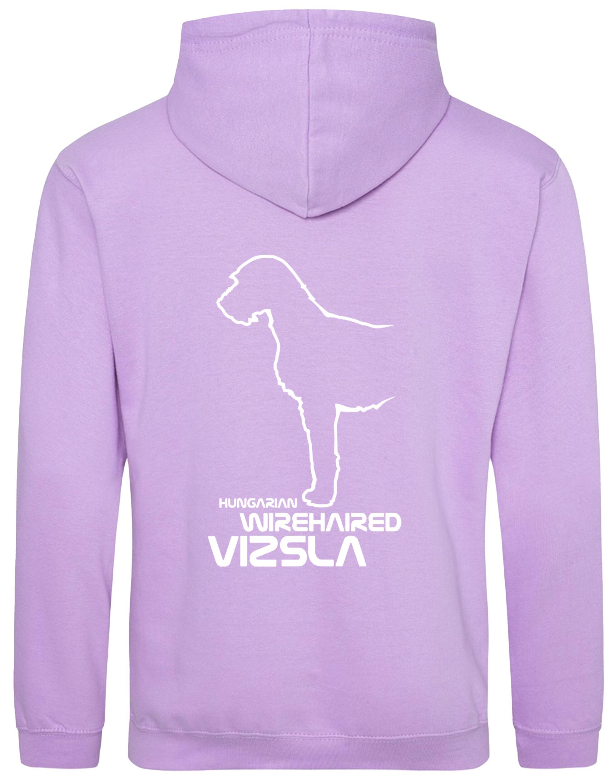 Hungarian Wirehaired Vizsla Design Pullover Hoodie with exclusive artwork, cozy fleece lining, and customizable options for breed lovers.