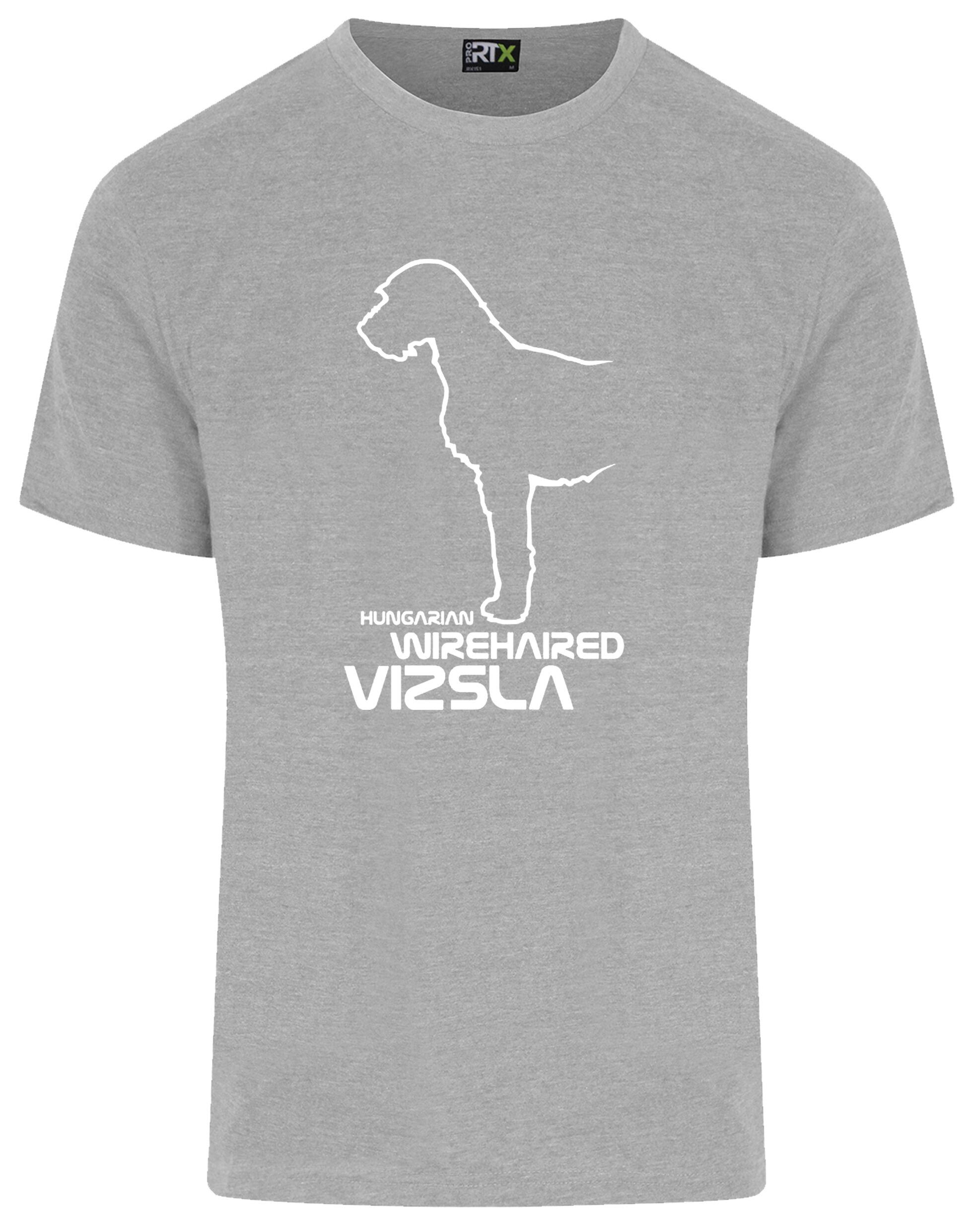 Hungarian Wirehaired Vizsla Unisex Roundneck T-shirt featuring exclusive breed design and premium cotton fabric for comfort.