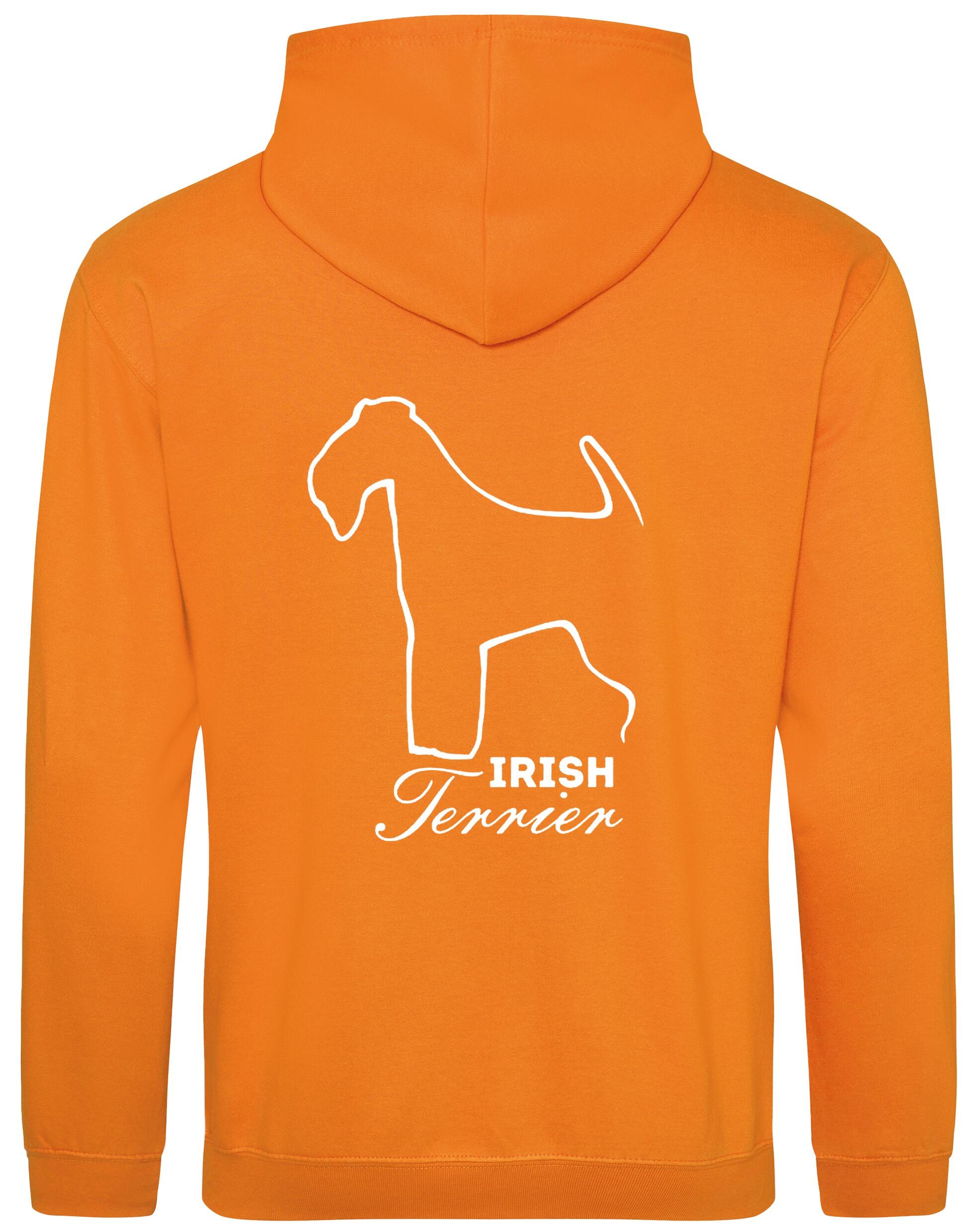 Irish Terrier Design Pullover Hoodie featuring exclusive breed artwork, heavy-blend fabric, and cozy fleece lining for warmth and style.