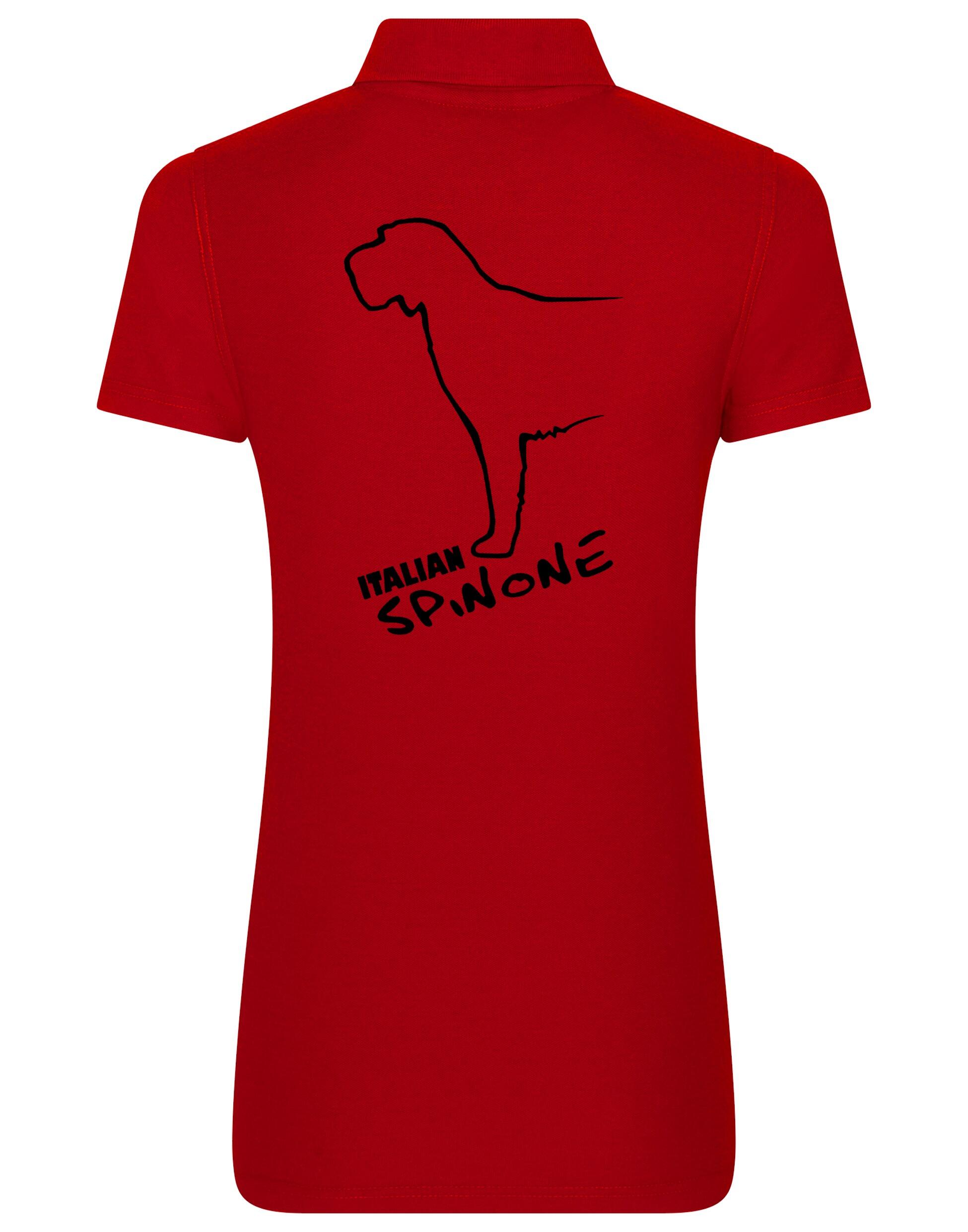 Women’s Cotton Polo featuring Italian Spinone design with exclusive breed artwork, breathable cotton fabric, and a flattering feminine fit for casual comfort and style.