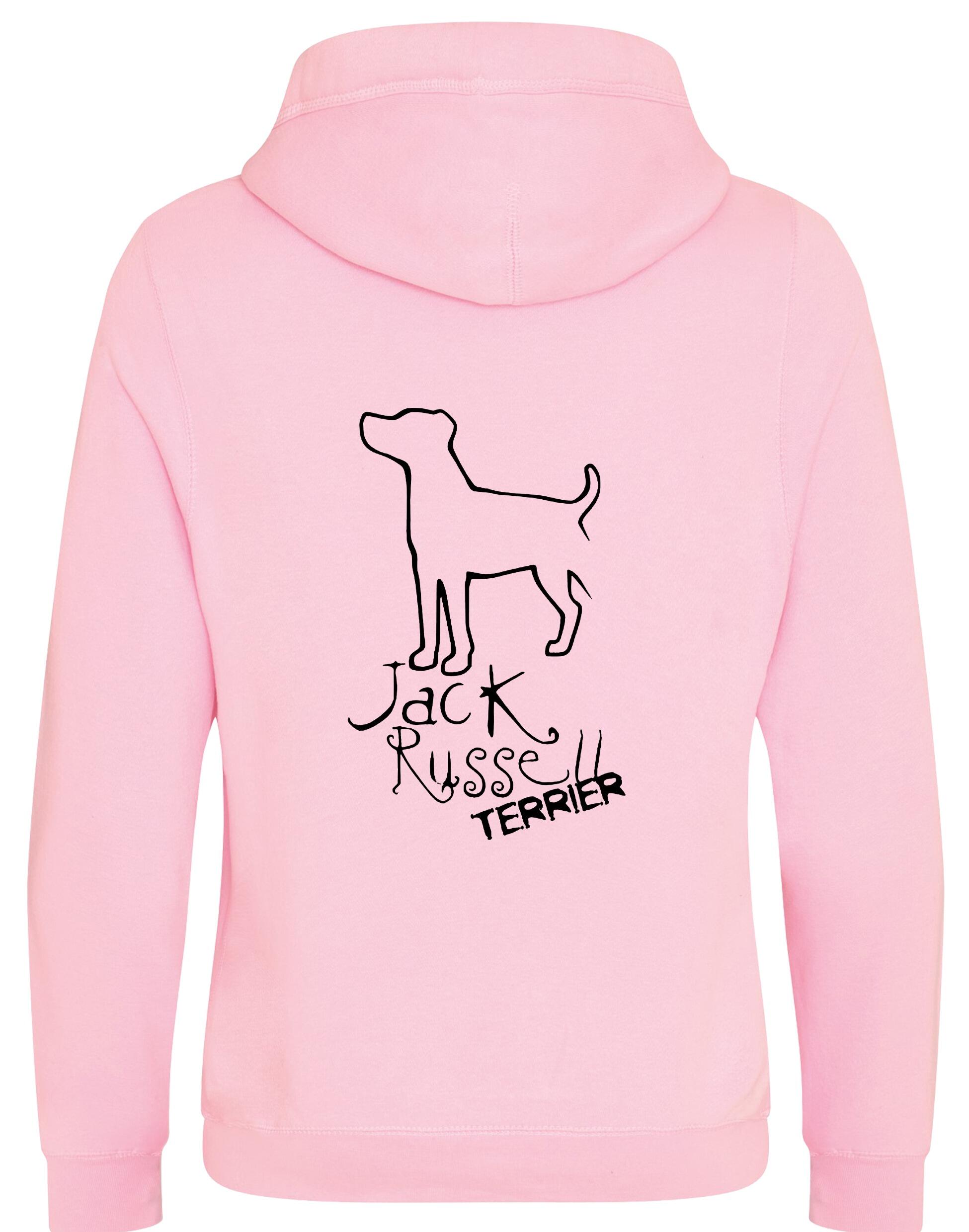 Jack Russell Terrier Crossneck Pullover Hoodie with exclusive breed artwork, cozy brushed fleece fabric, and a modern unisex design.