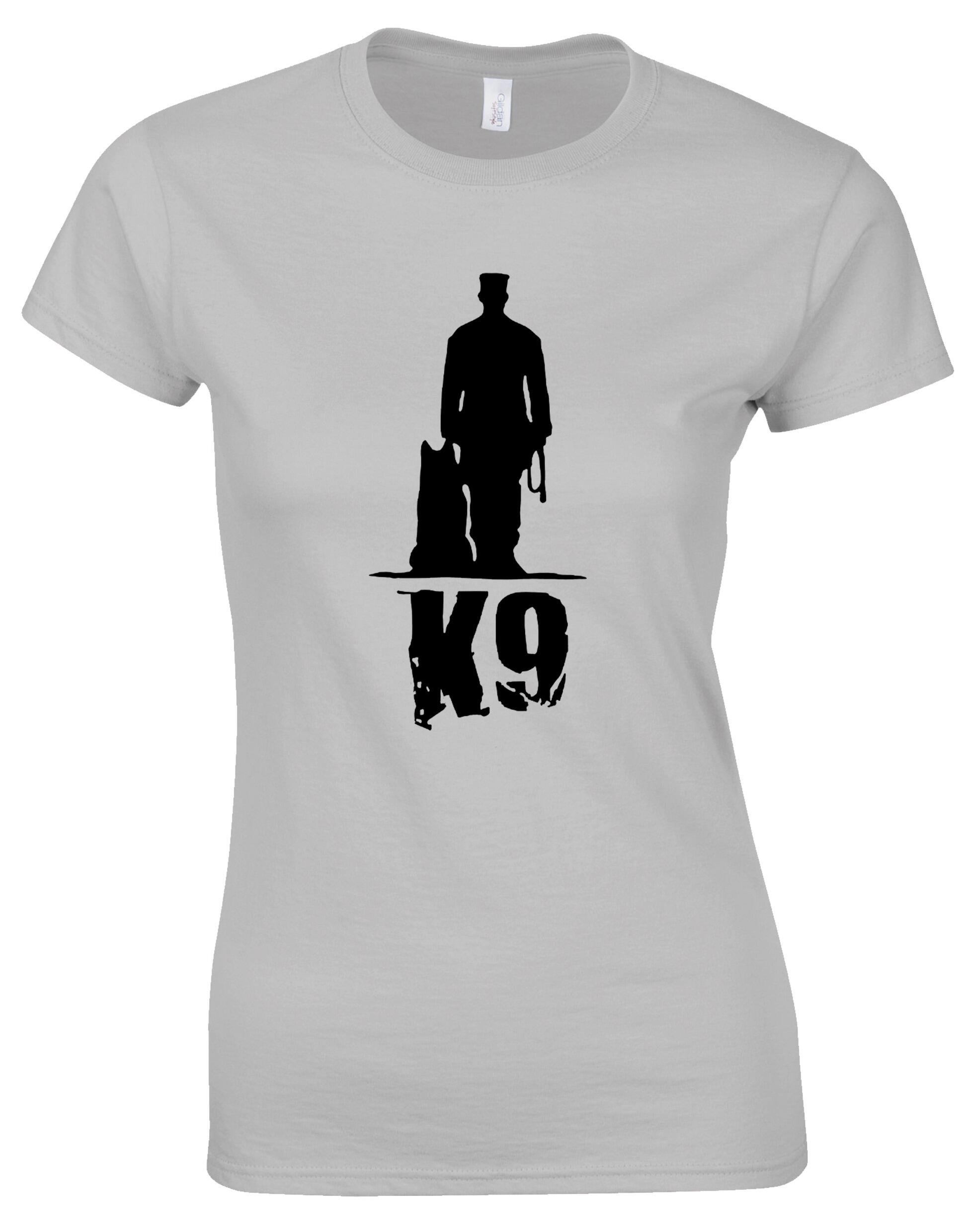 K9 Female Roundneck T-shirt featuring exclusive dog-inspired artwork, crafted from soft breathable cotton with a flattering feminine fit.