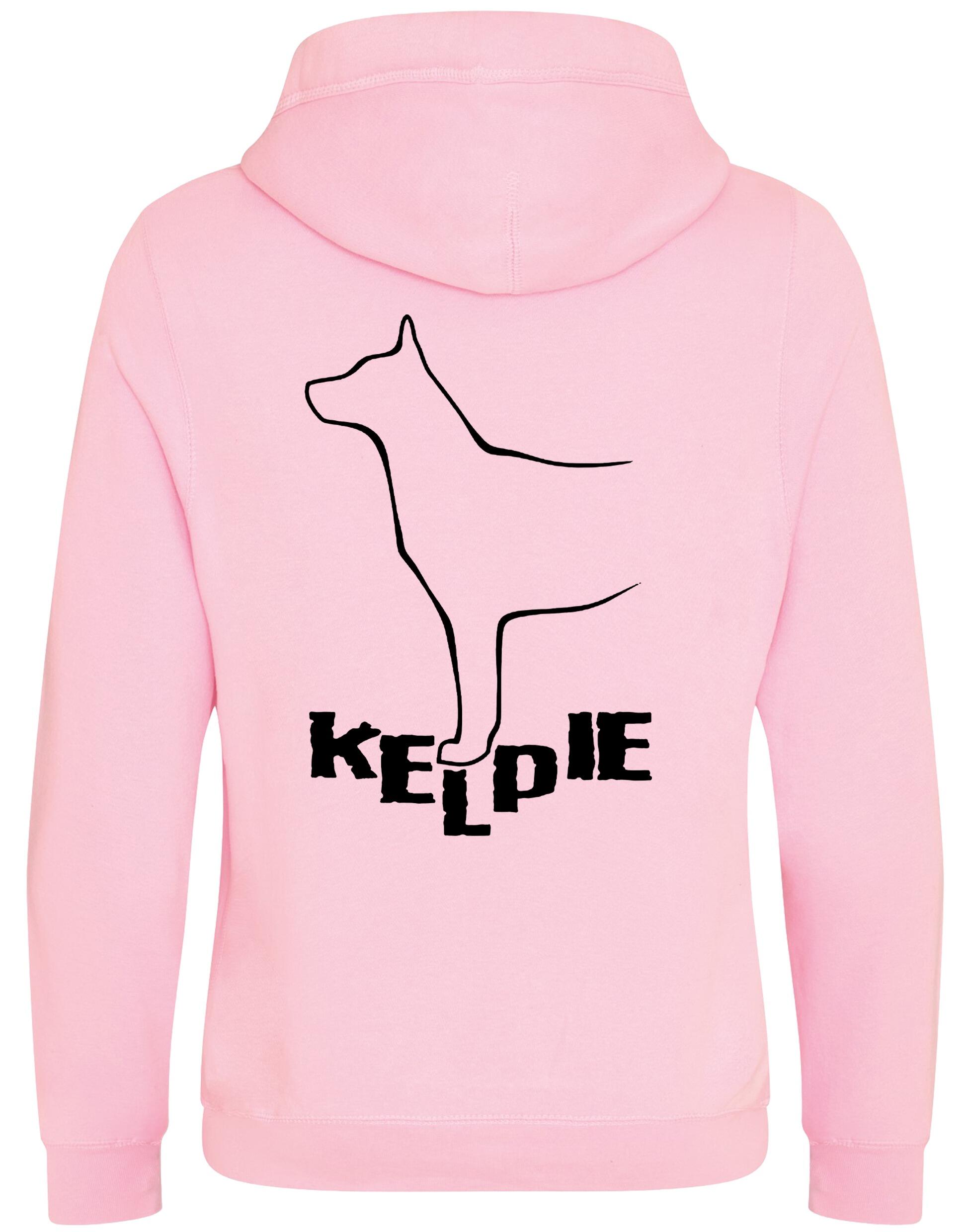 Kelpi Crossneck Pullover Hoodie with exclusive breed-inspired artwork, modern design, and cozy brushed fleece fabric for comfort and style.