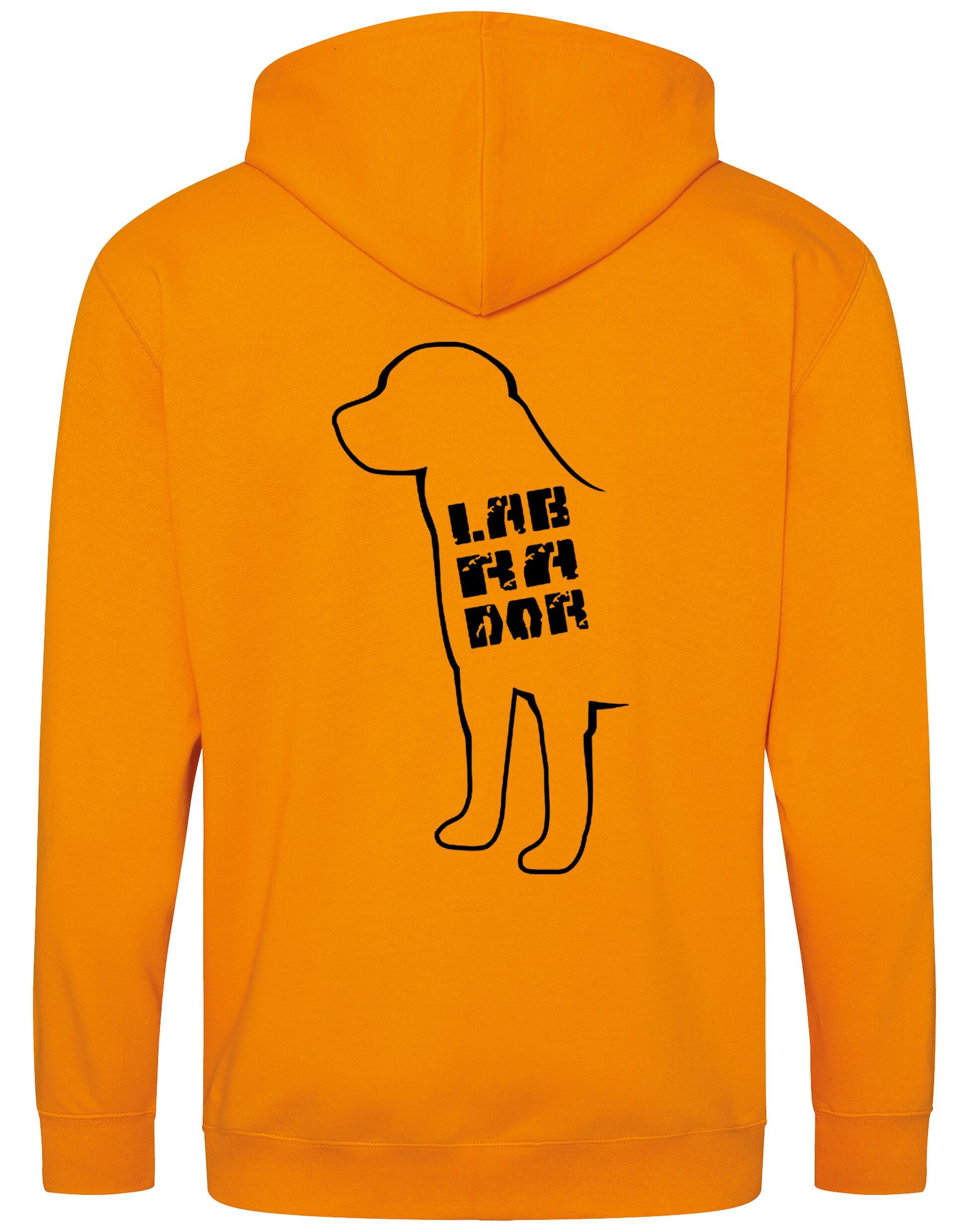 Labrador zipped hoodie with exclusive breed artwork and customization options, perfect for Labrador enthusiasts seeking warmth and style.