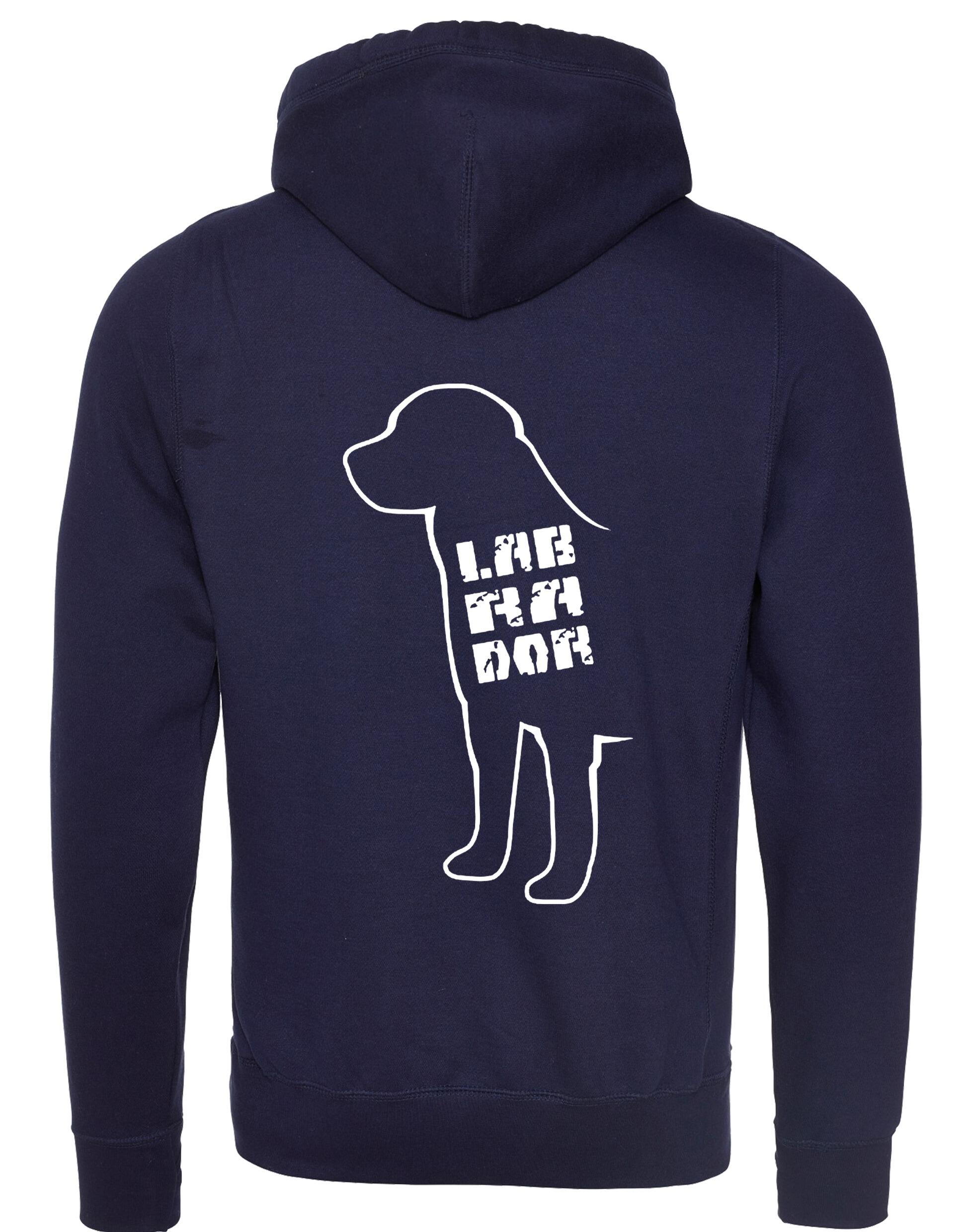 Labrador crossneck pullover hoodie featuring exclusive breed artwork, perfect for showcasing your Labrador pride with modern comfort.