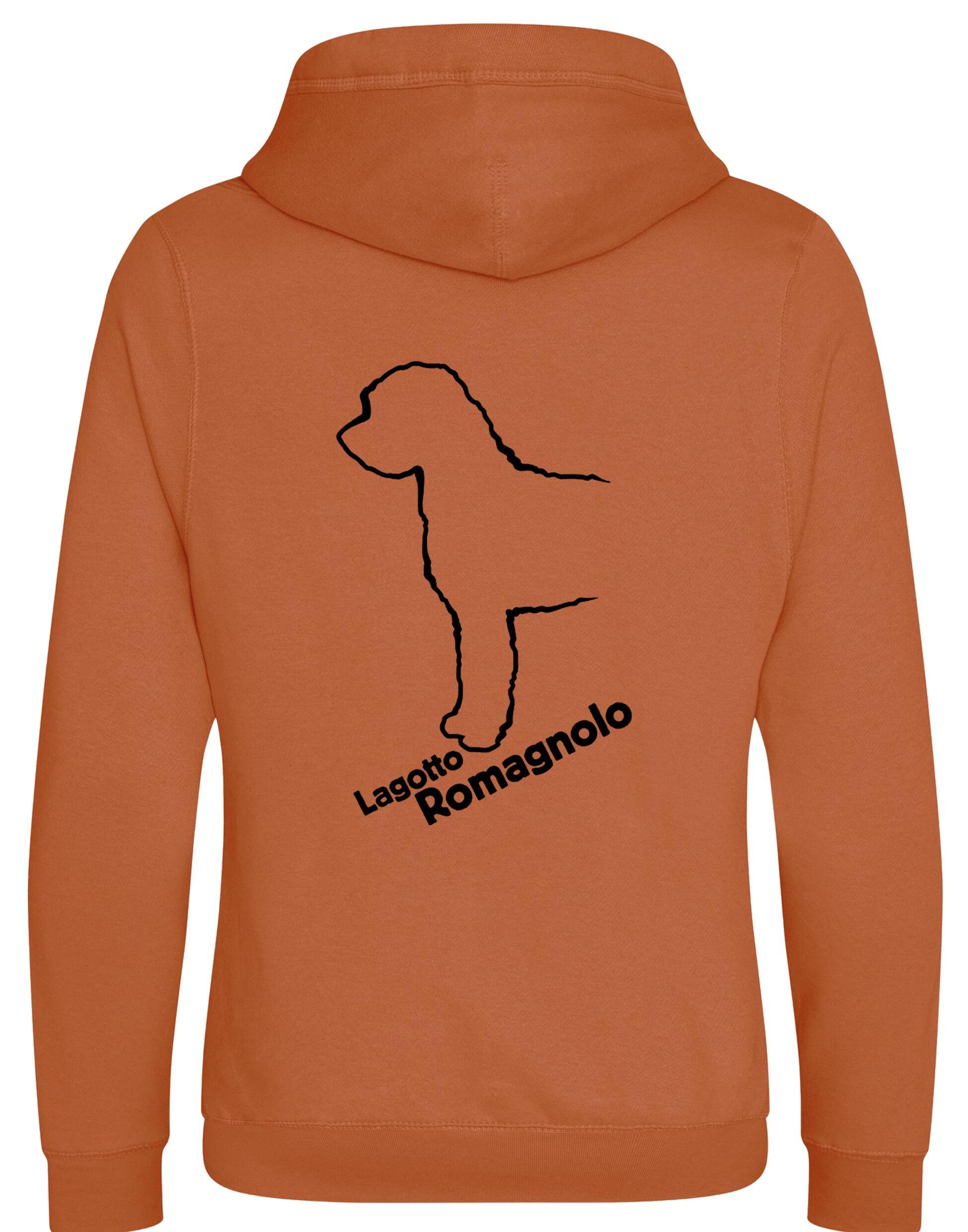 Lagotto Romagnolo Crossneck Hoodie featuring exclusive breed artwork, cosy fleece interior, and a practical kangaroo pocket.