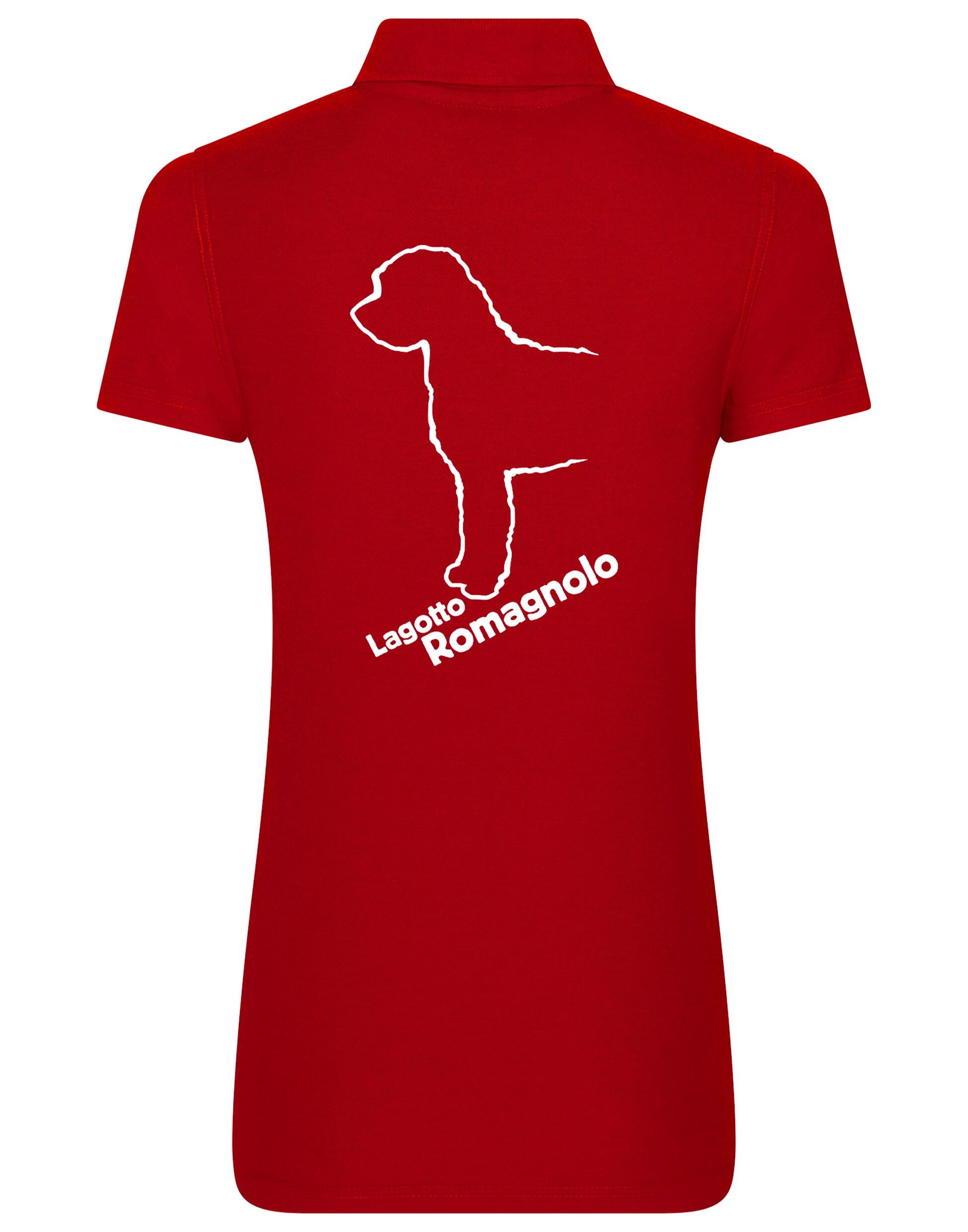 Women’s Cotton Polo with Lagotto Romagnolo design featuring elegant breed artwork and a flattering fit.