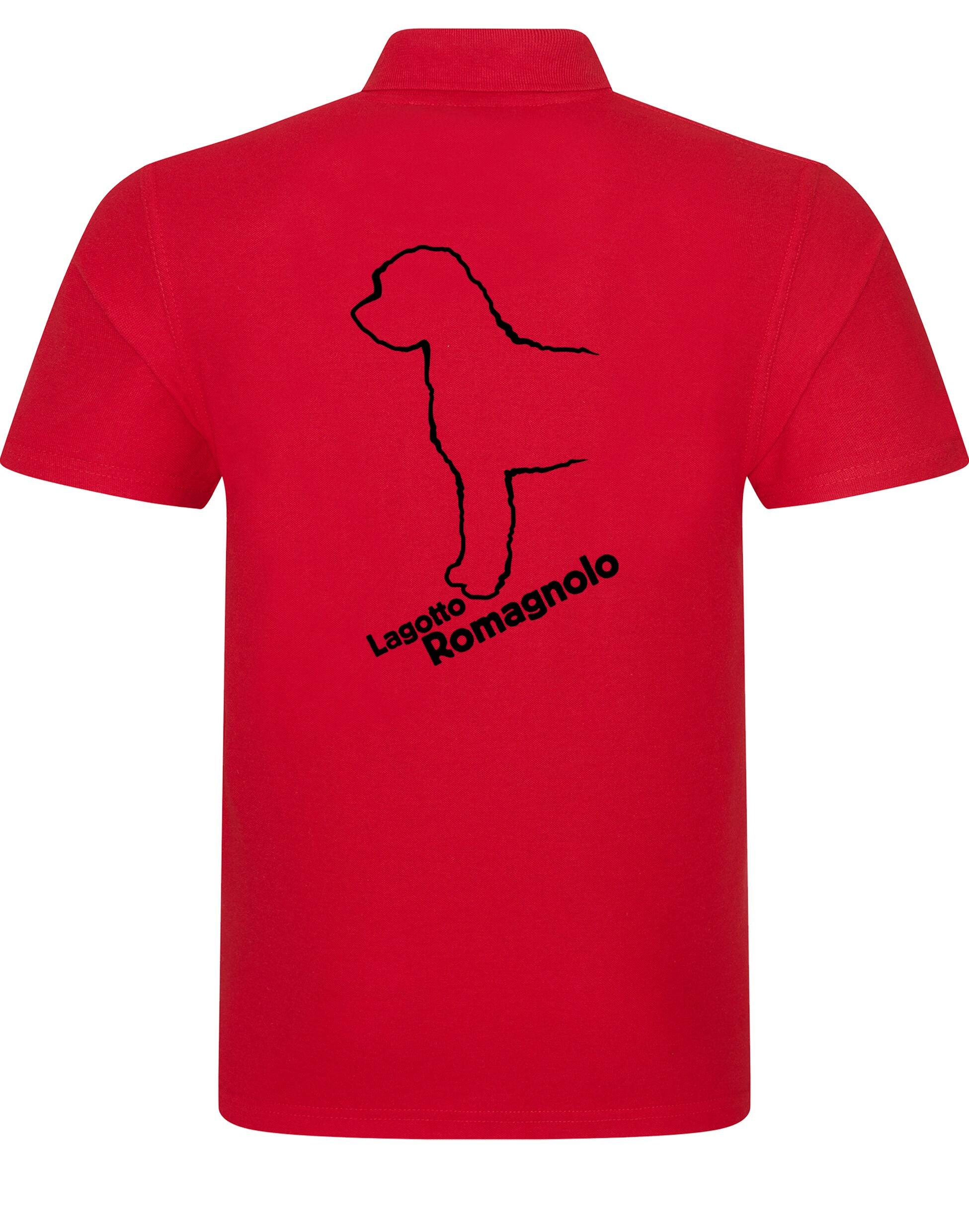 Unisex Cotton Polo with Lagotto Romagnolo design featuring vibrant breed artwork and a relaxed fit.
