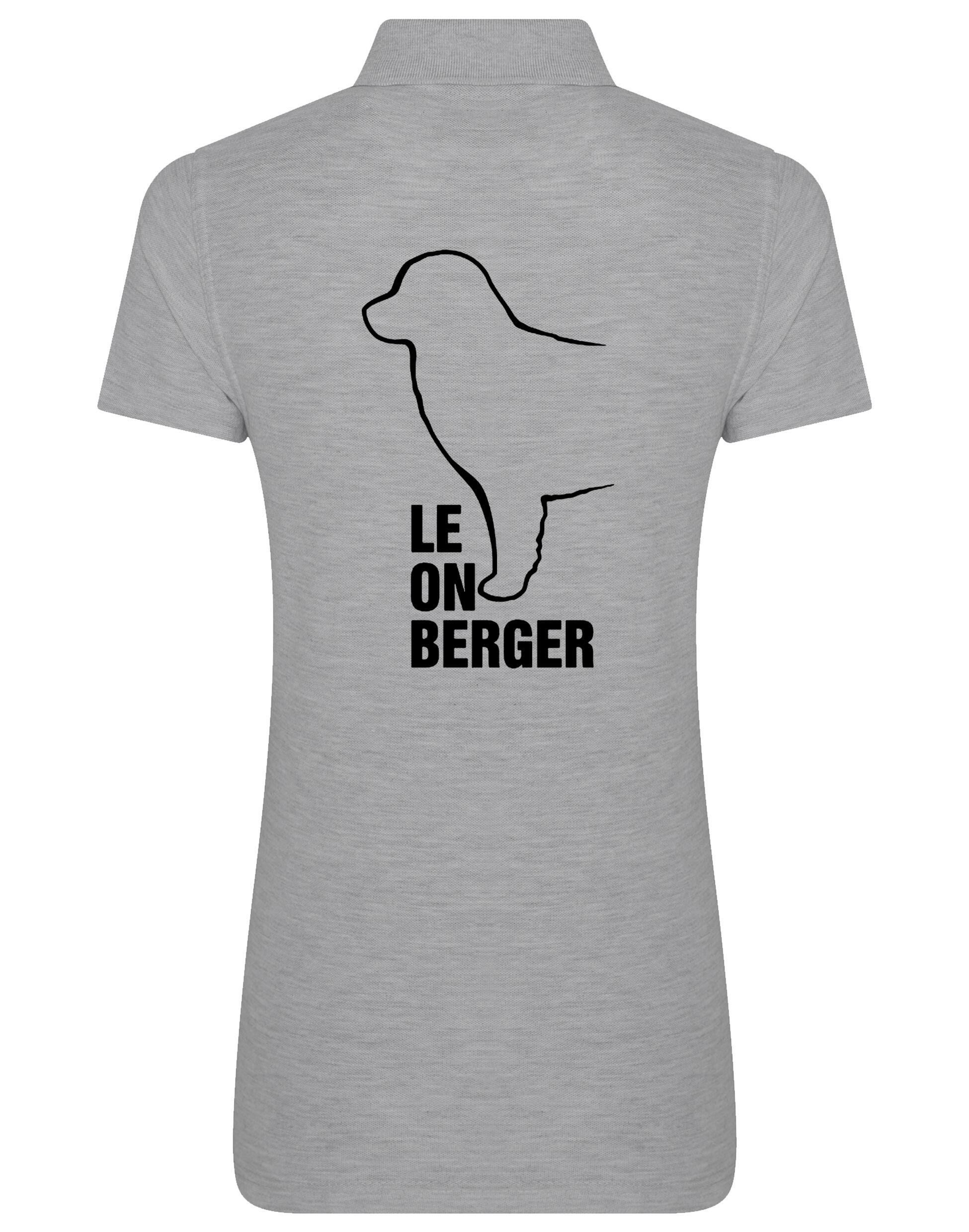 Leonberger Women’s Cotton Polo with breed design on the back, lightweight cotton fabric, and feminine fit.
