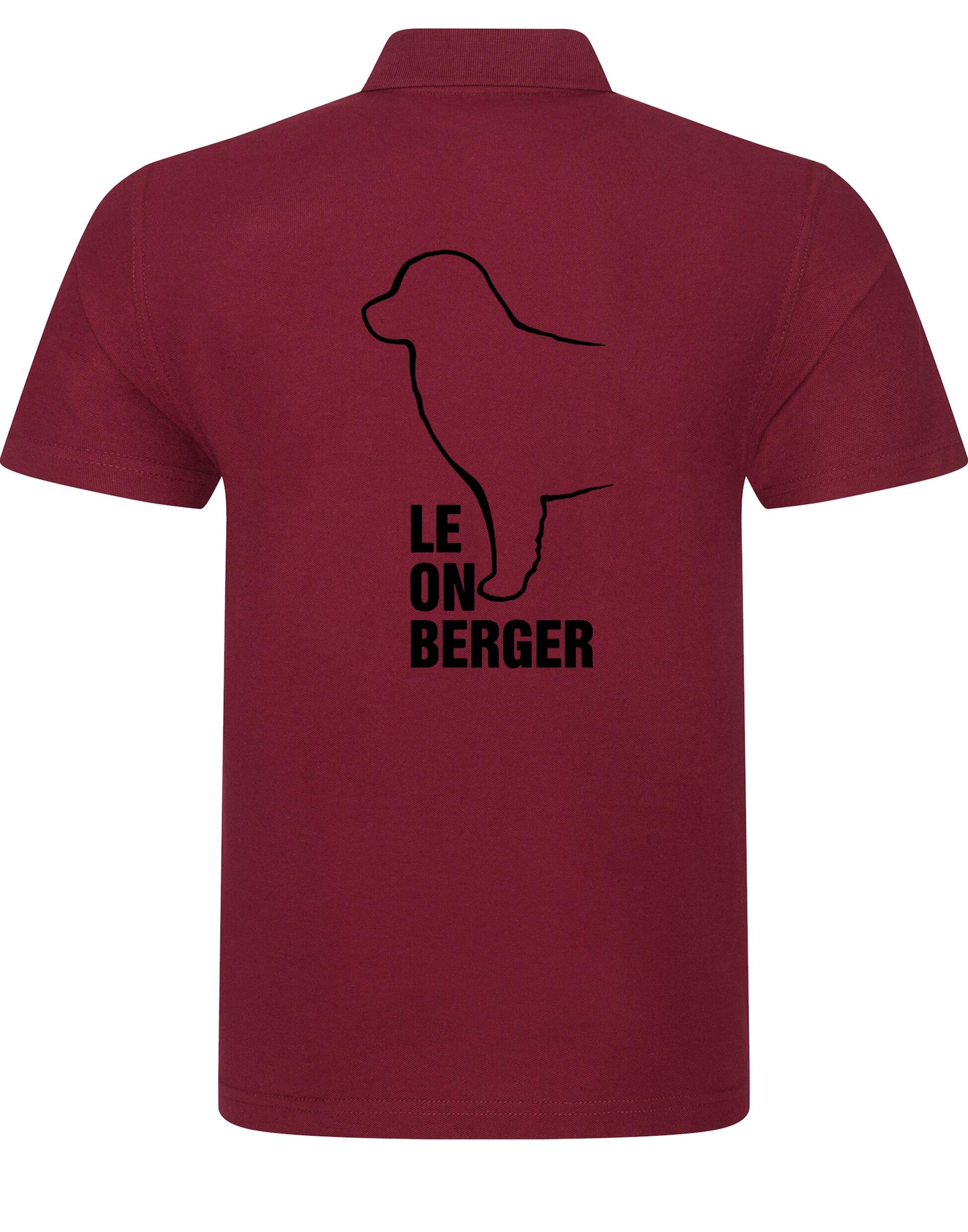 Unisex Leonberger Cotton Polo with breed design on the back, lightweight cotton fabric, and relaxed fit.